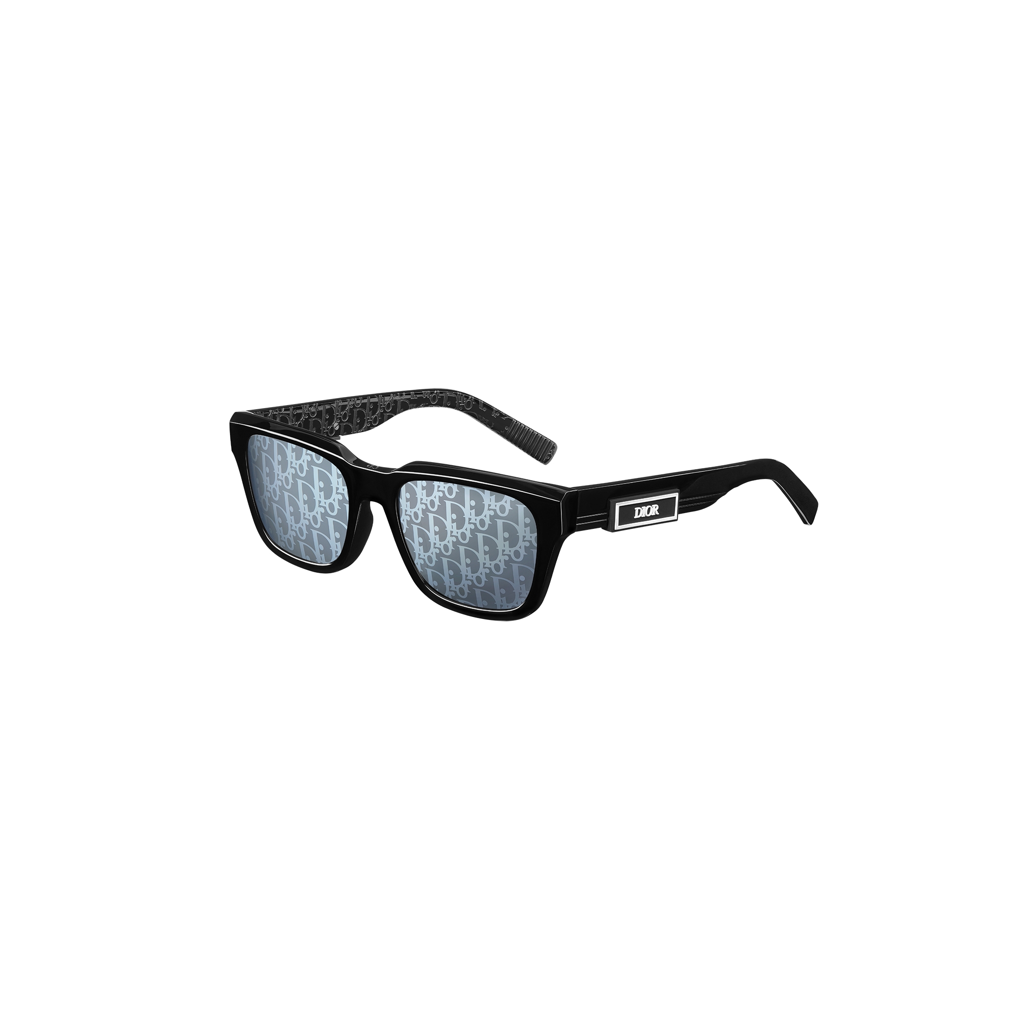 DiorB23 S1I Black Rectangular Sunglasses | DIOR
