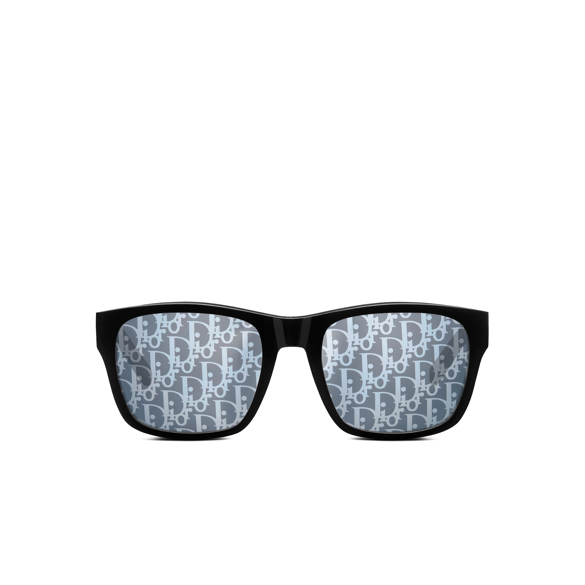 DiorB23 S2F แว่นกันแดดทรงสี่เหลี่ยมผืนผ้าสีดํา E01