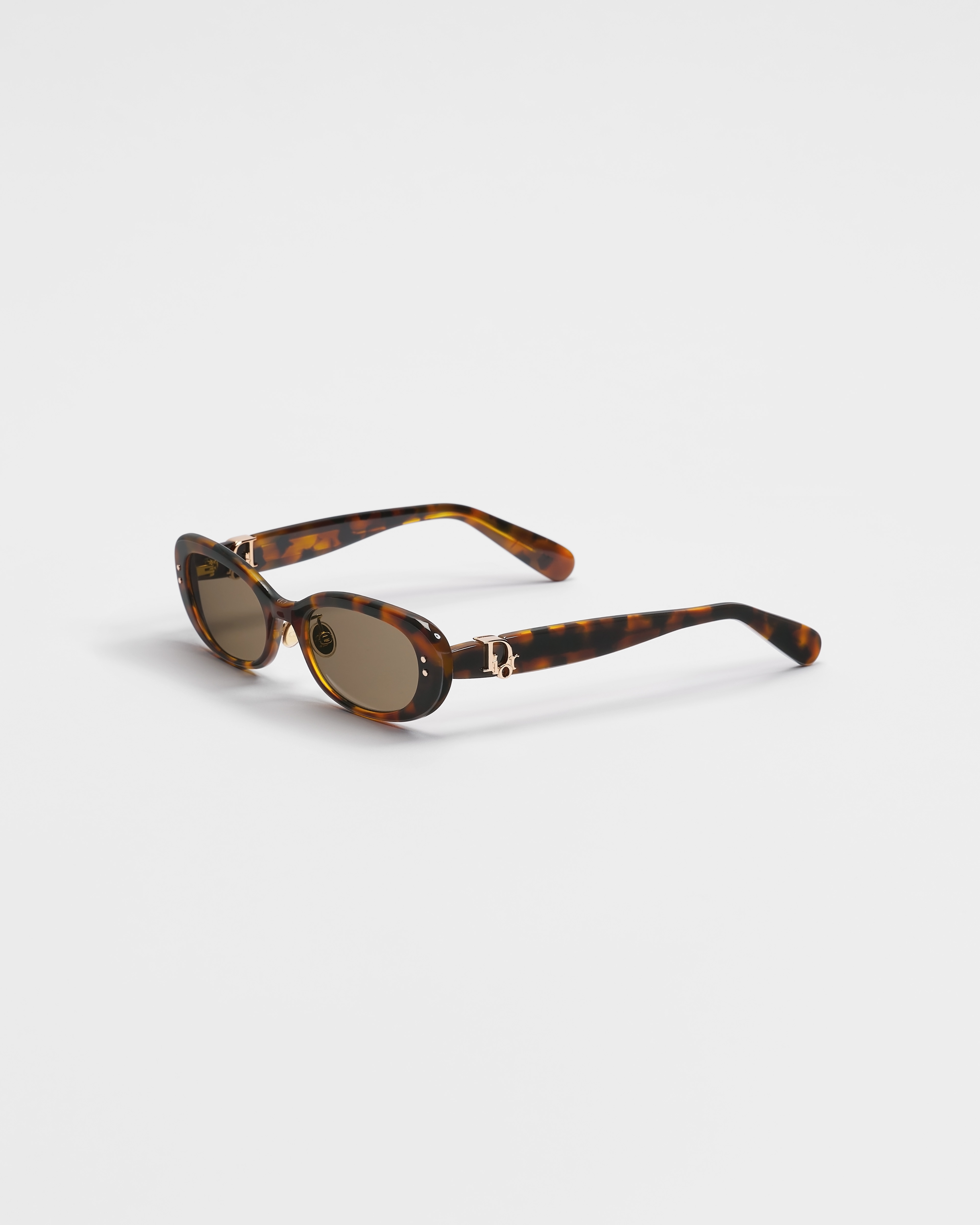 Dior Oblique B1F Brown Tortoiseshell-Effect Butterfly Sunglasses E03