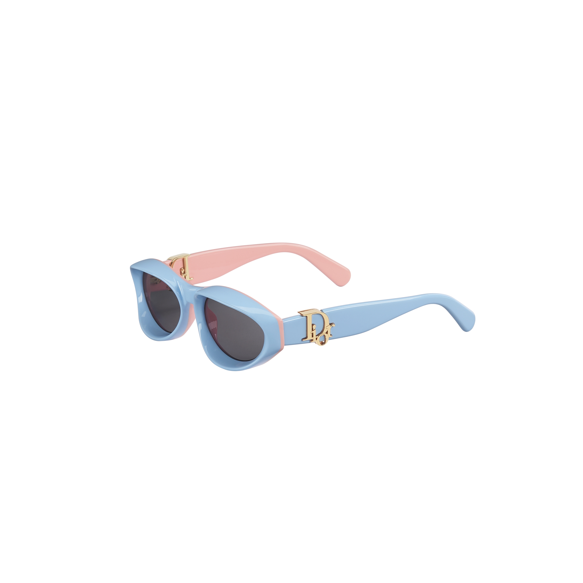  Blue and Pink Oval Sunglasses