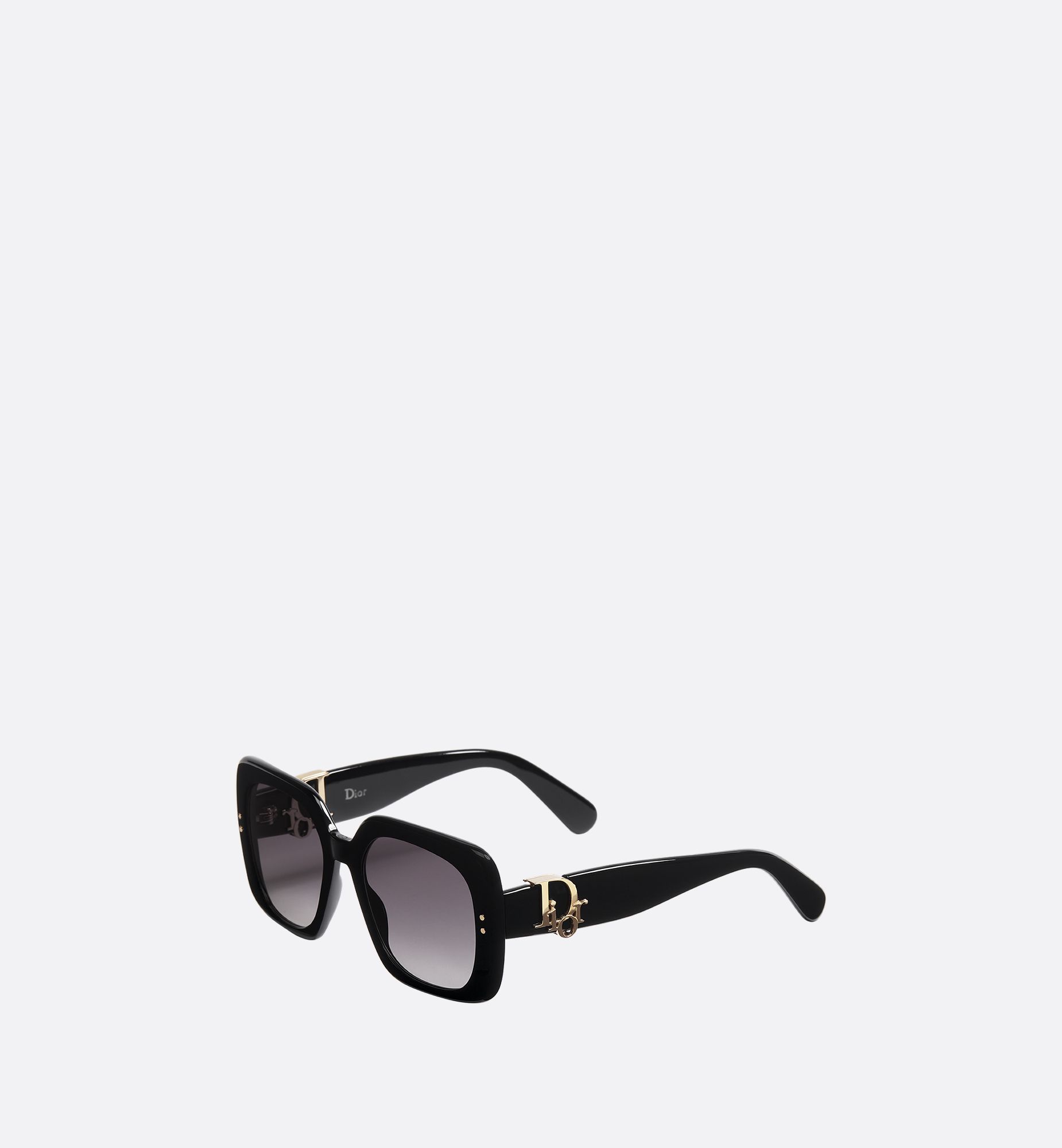Shiny Black Square Sunglasses