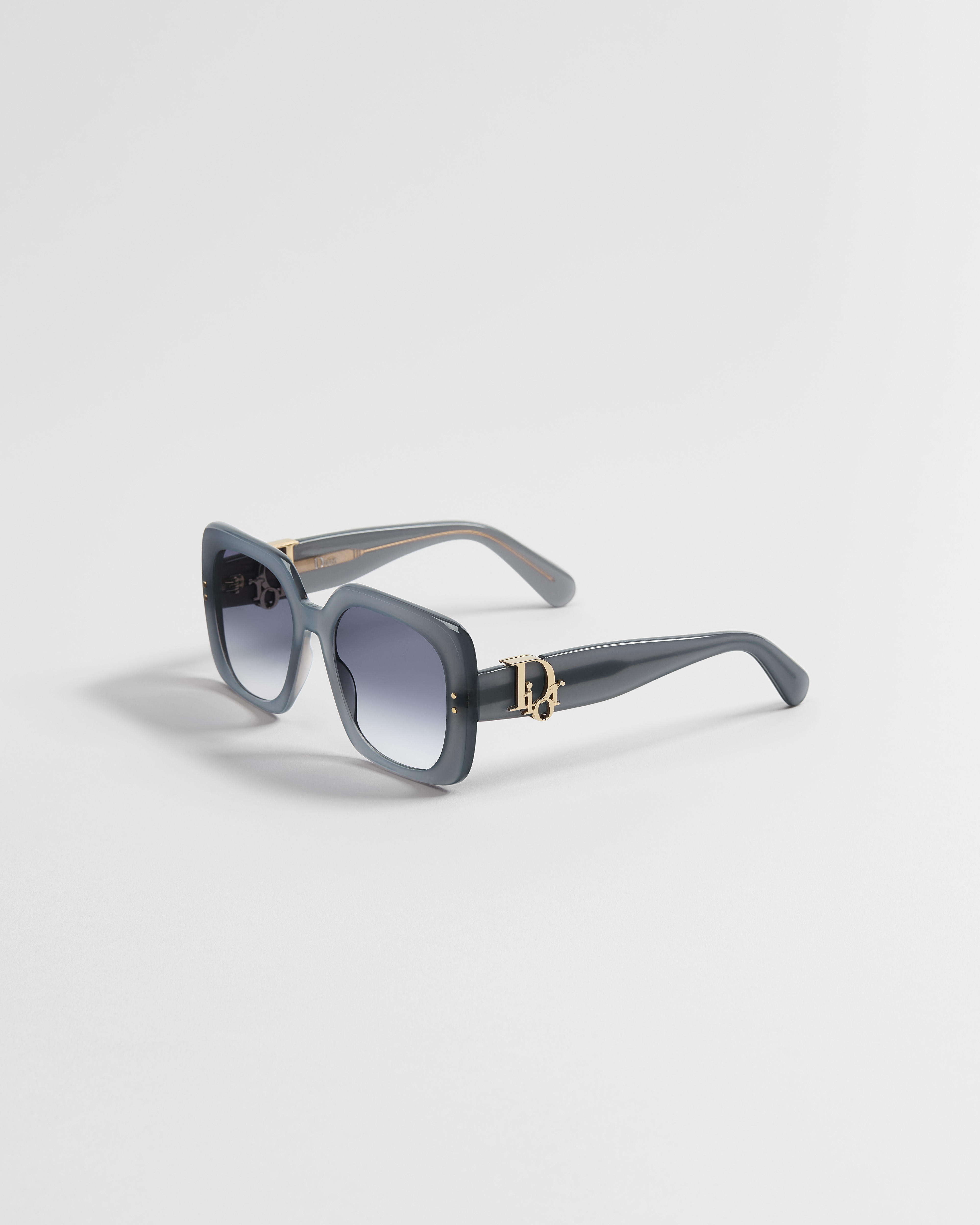 Dior Oblique S1I Quadratische Sonnenbrille in Hellgrau und sattem Grau E03