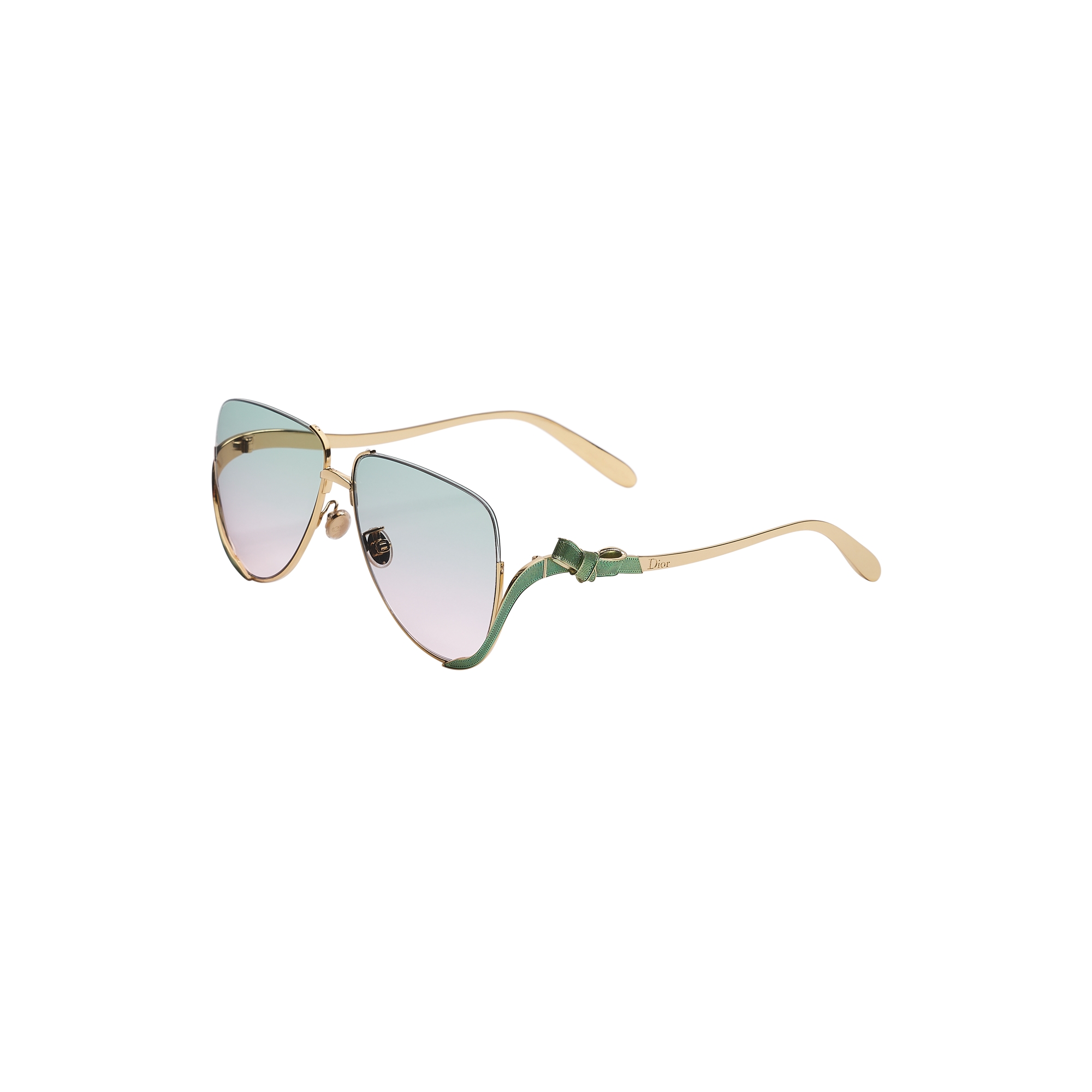  Gafas de sol aviador con degradado de verde a rosa