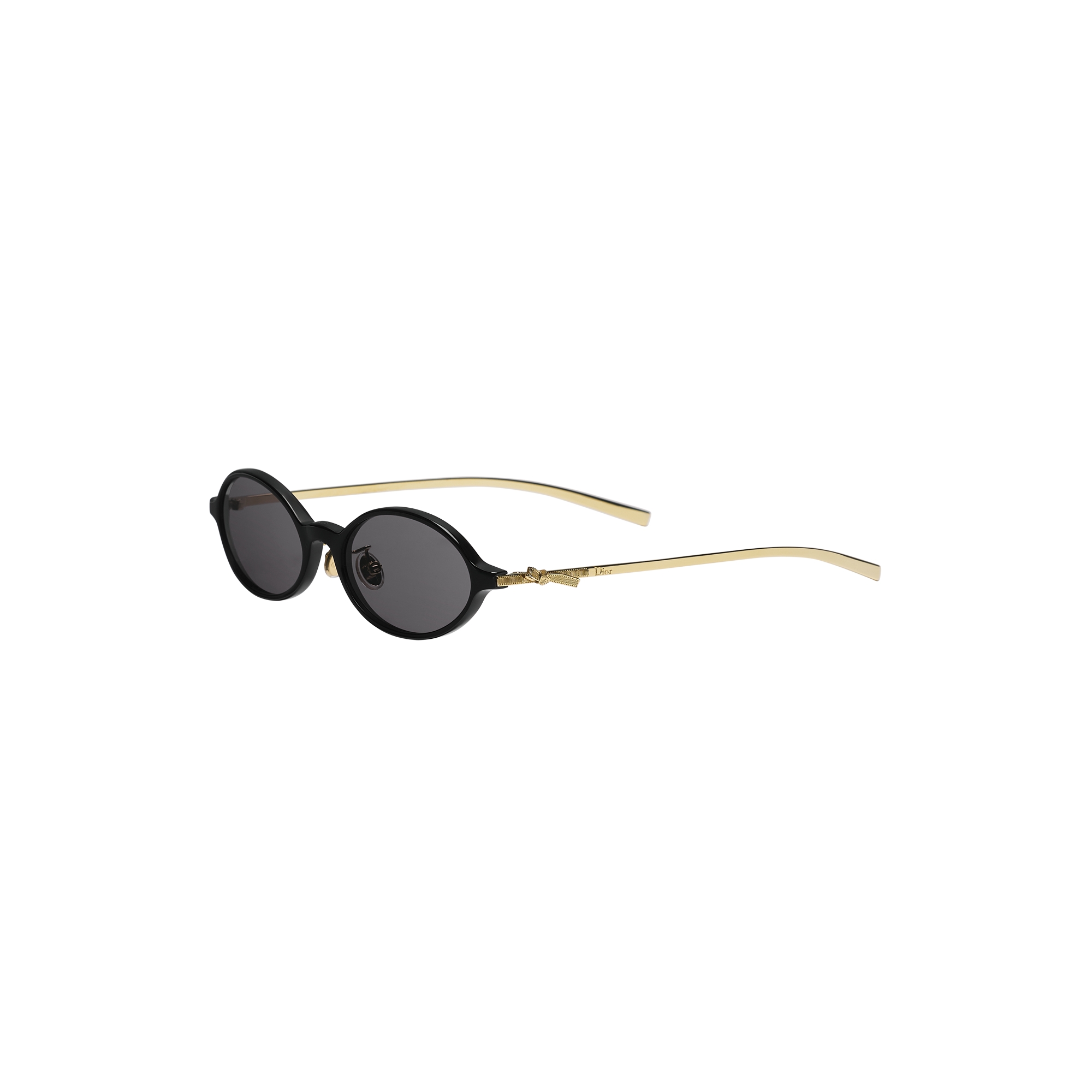 Dior Bow R2F Black Oval Sunglasses E03