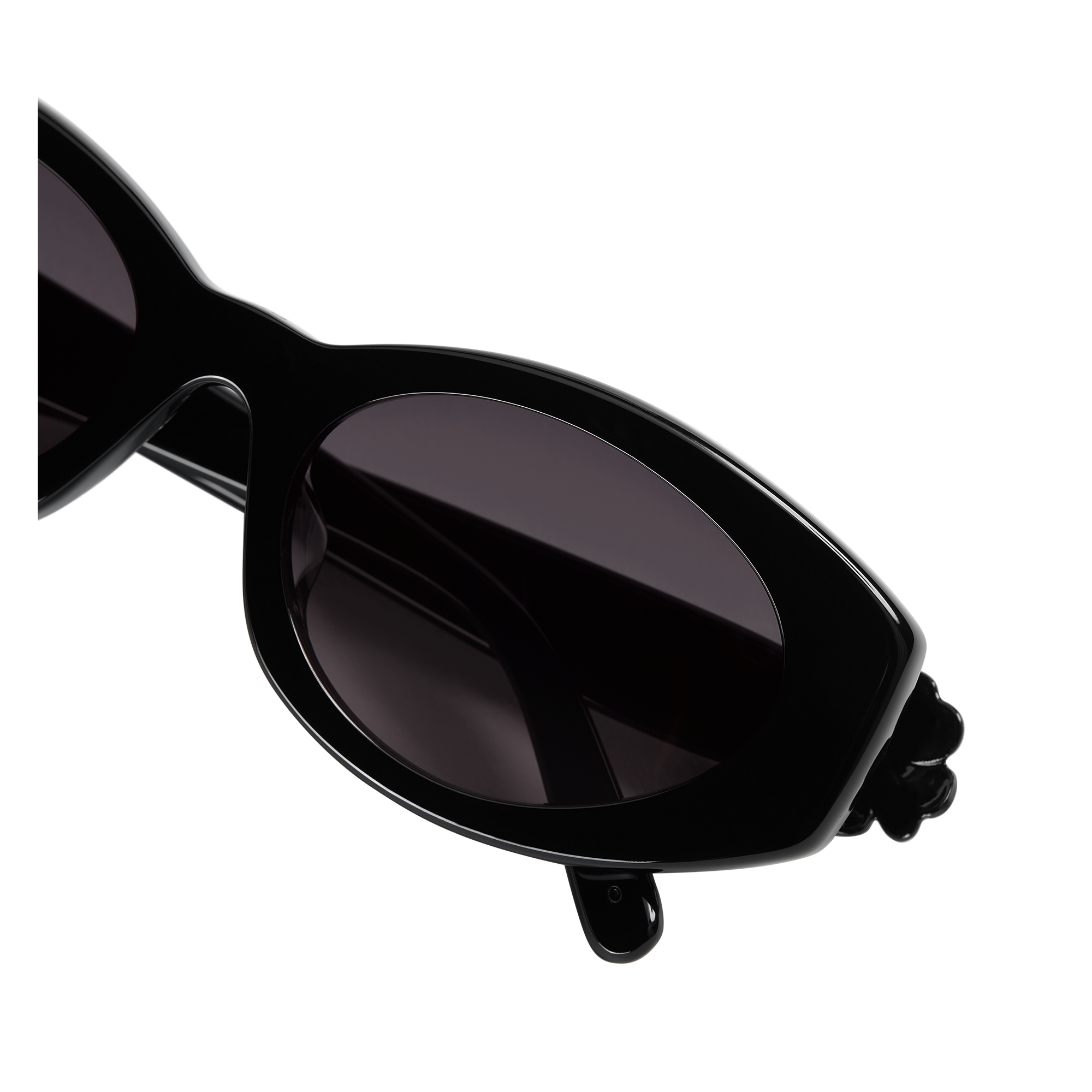 Dior Clover B1F Shiny Black Oval Sunglasses E06