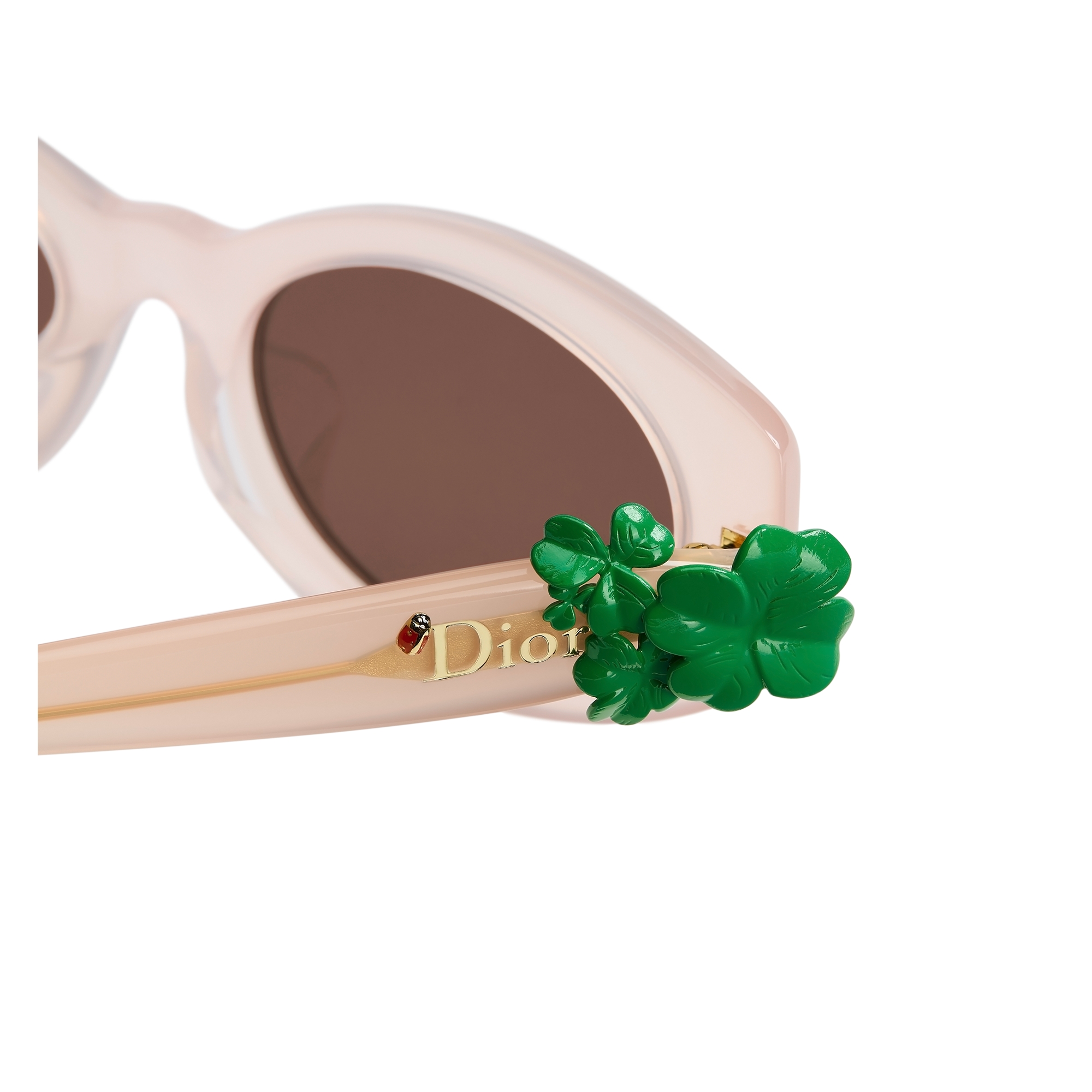 Dior Clover B1F Transparent Pink Oval Sunglasses E08