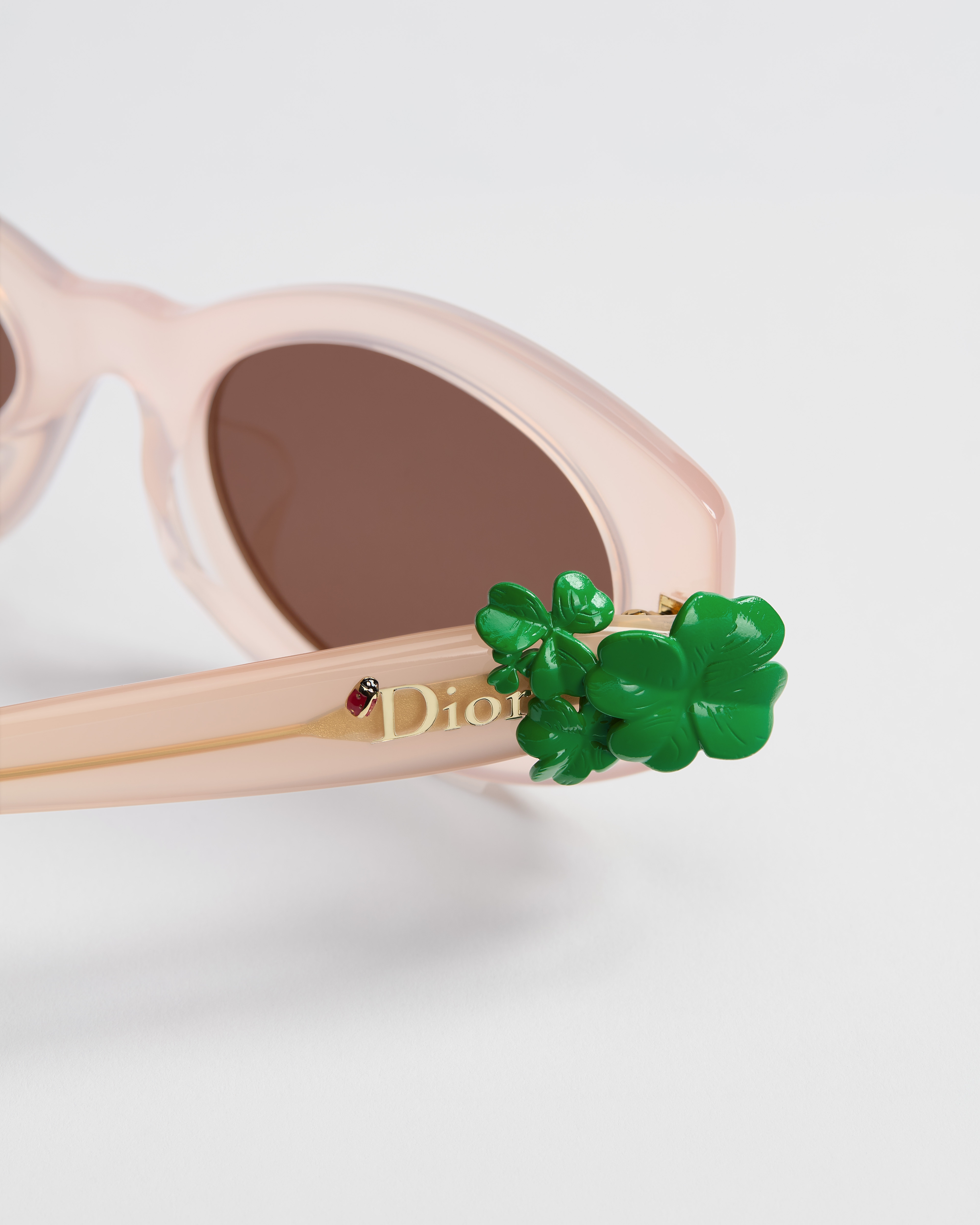 Dior Clover B1I Transparent Pink Oval Sunglasses E08