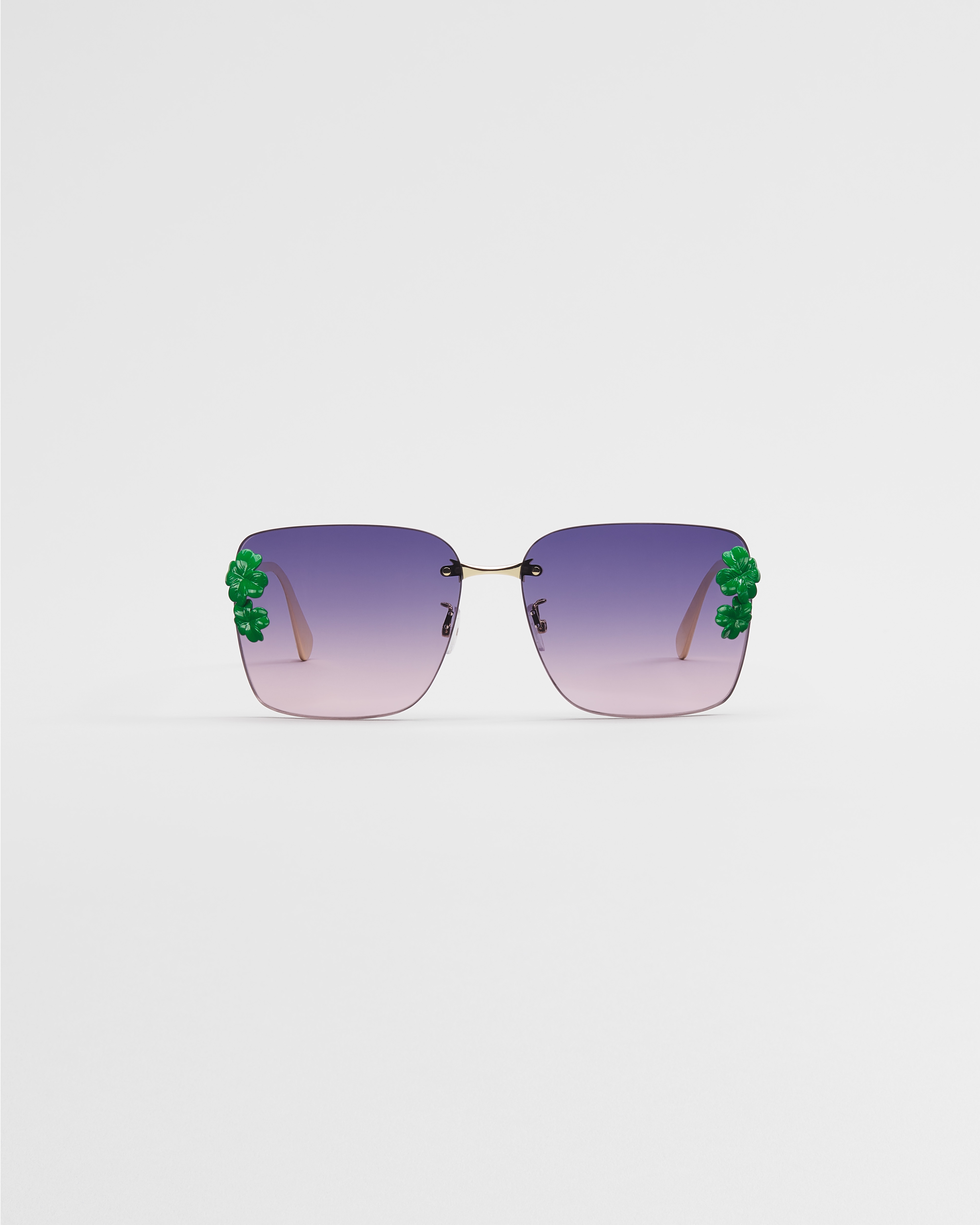Dior Clover S2U Lunettes de soleil carrées dégradées de violet à bordeaux E01
