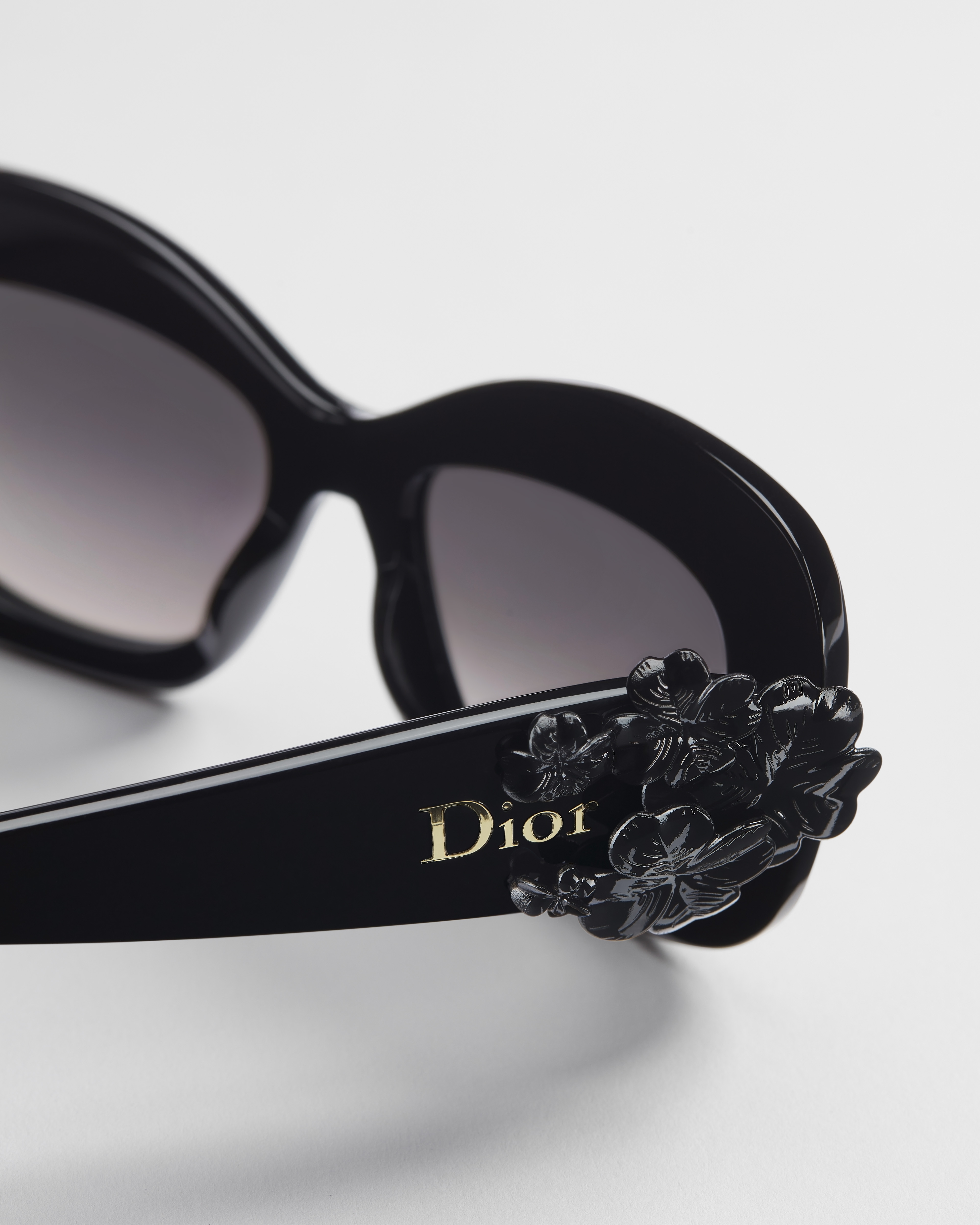 Dior Clover S3I Shiny Black Square Sunglasses E08