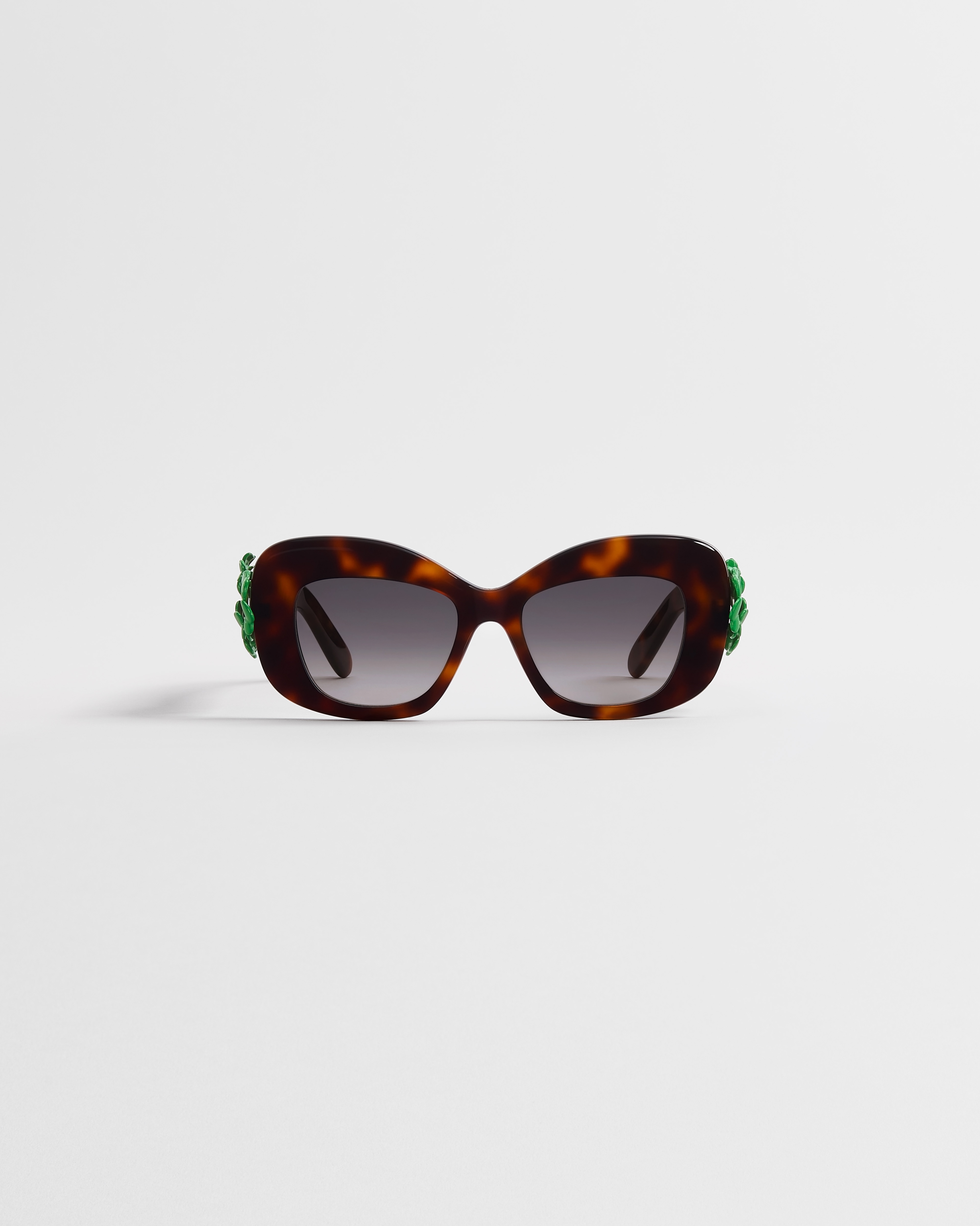 Dior Clover S3I Lunettes de soleil carrées effet écaille brun E01