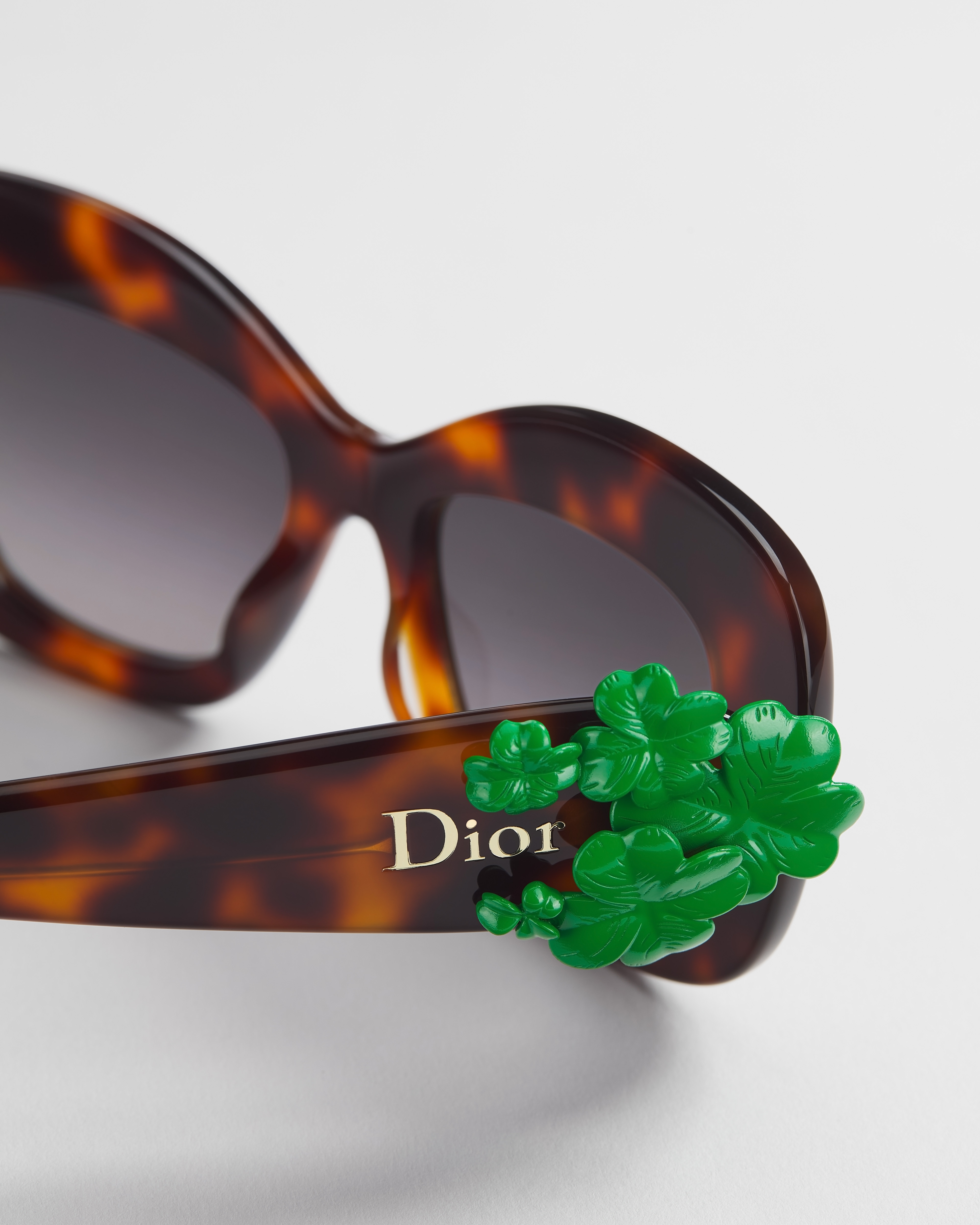 Dior Clover S3I Brown Tortoiseshell-Effect Square Sunglasses E08