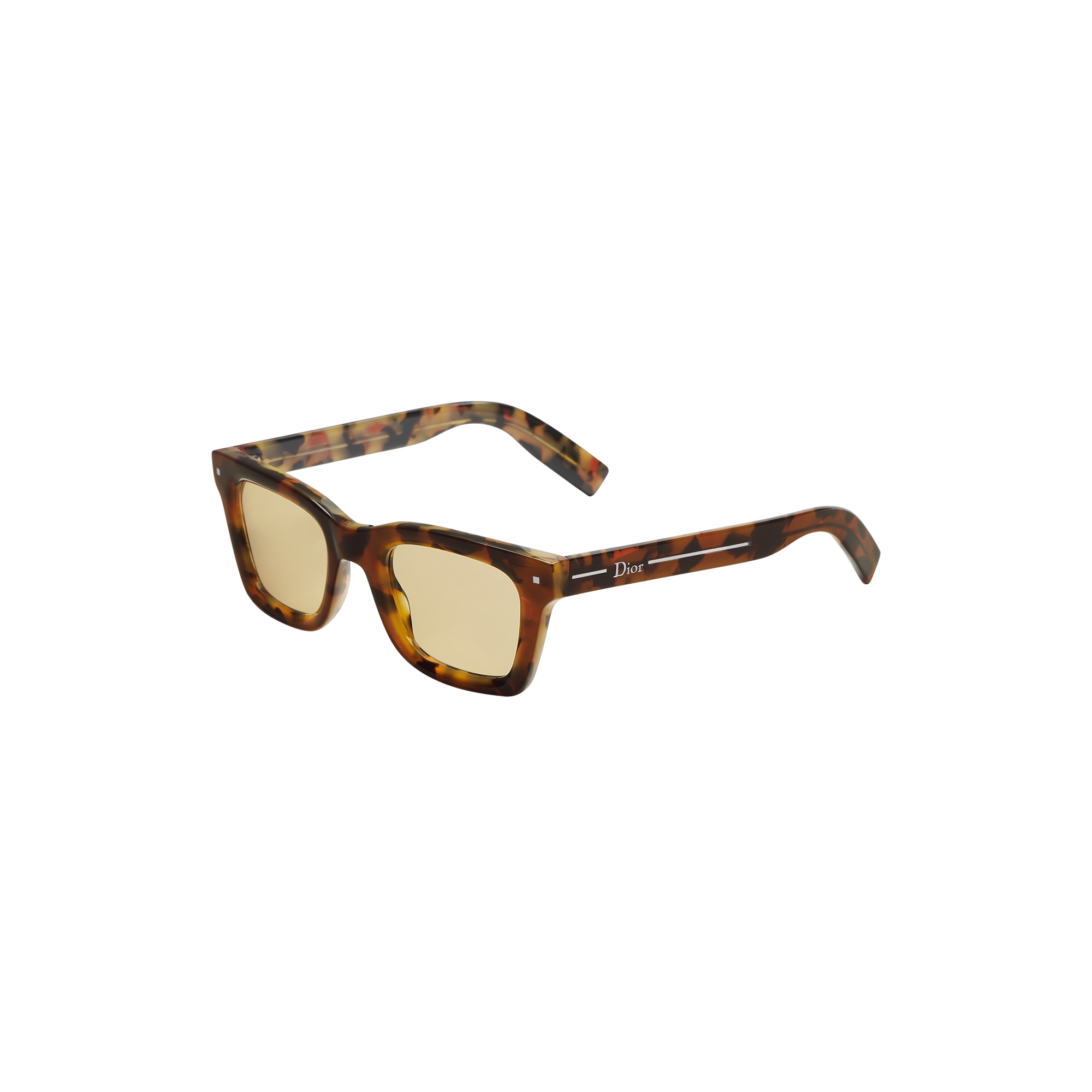 Dior Line S1I Orange Tortoiseshell-Effect Square Sunglasses | DIOR US
