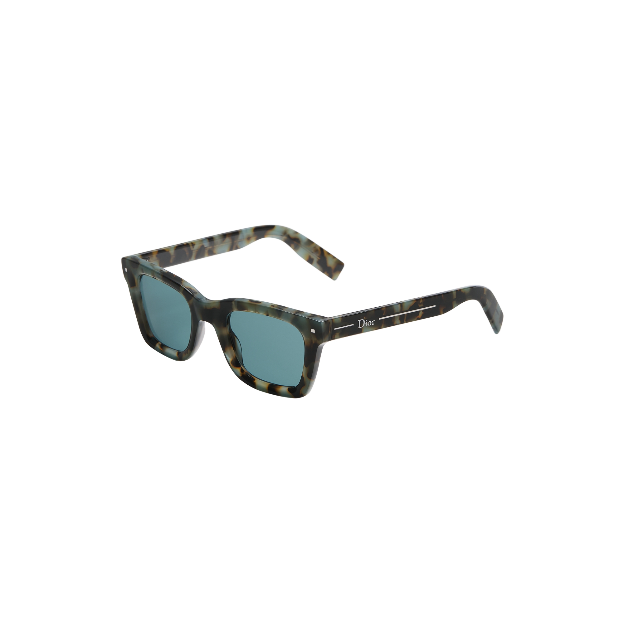  Occhiali da sole squadrati blu effetto tartarugato
