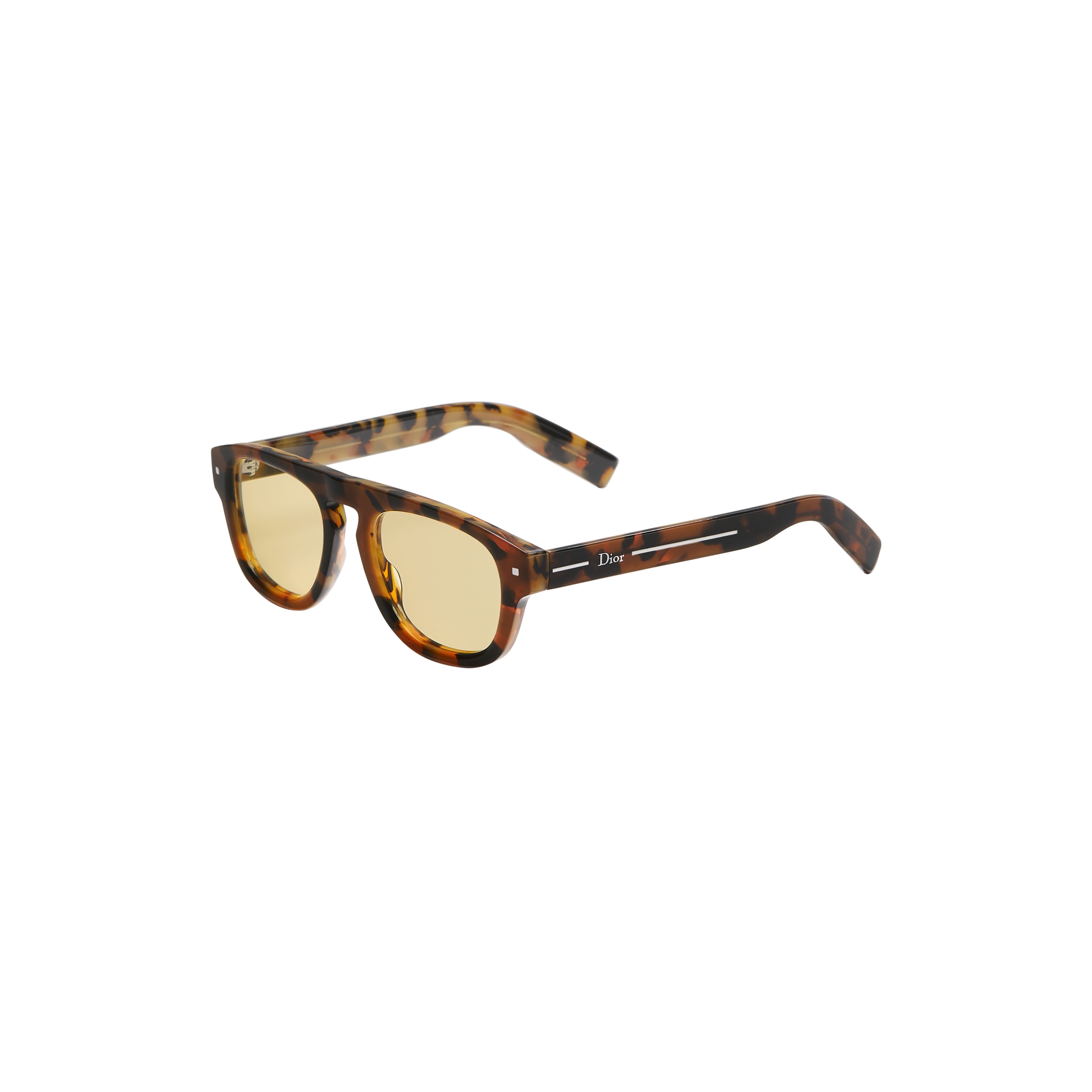  Lunettes de soleil carrées effet écaille orange