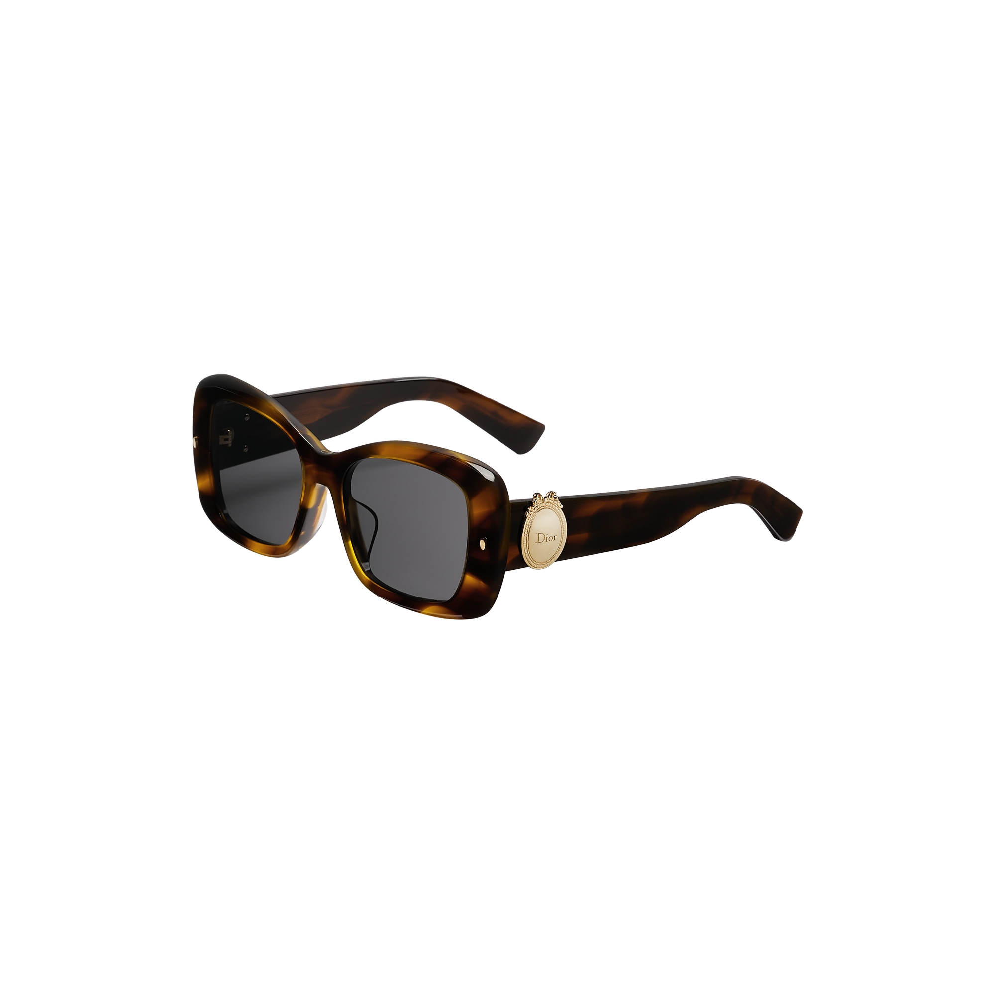  Brown Tortoiseshell-Effect Square Sunglasses