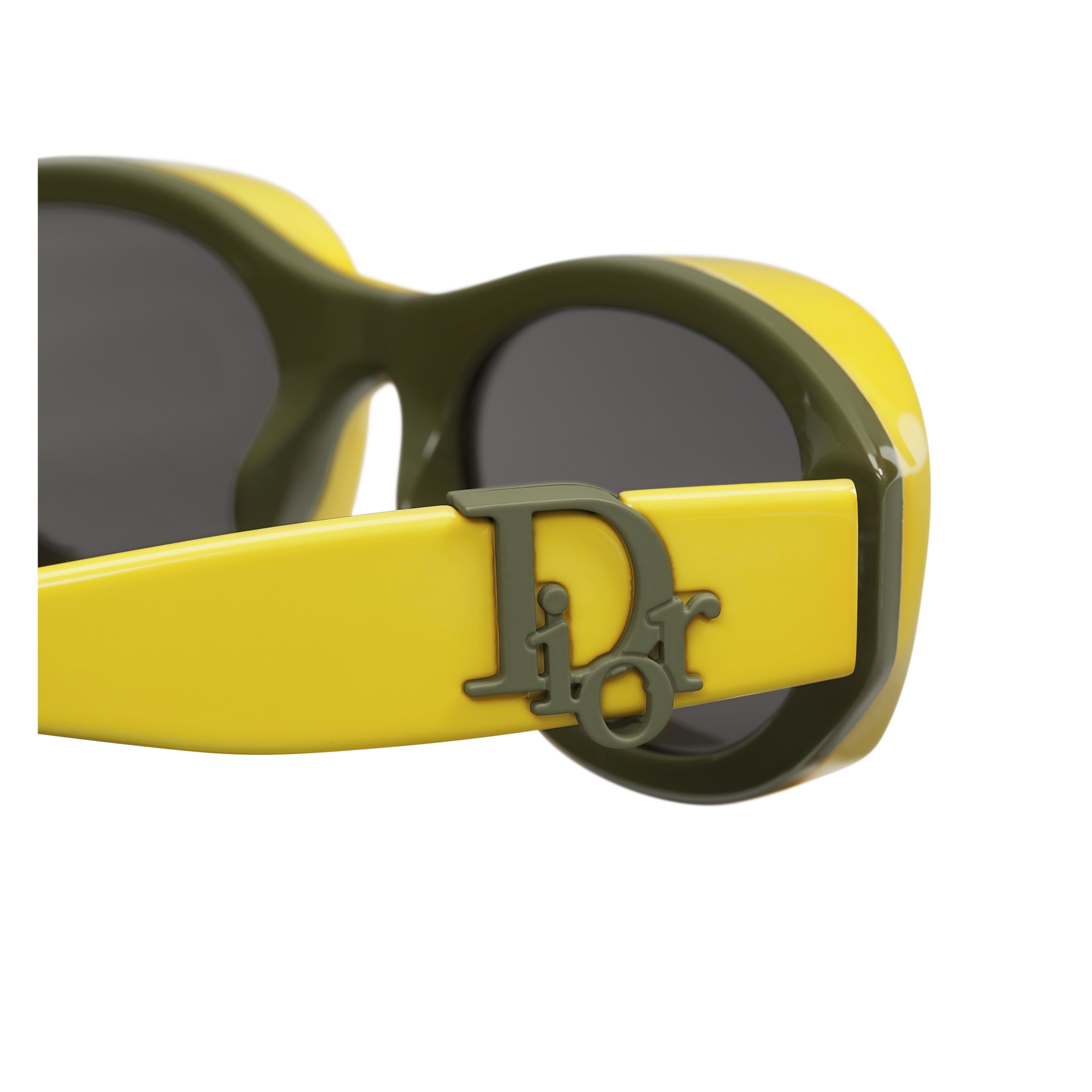Dior Oblique R1I Yellow Oval Sunglasses E08