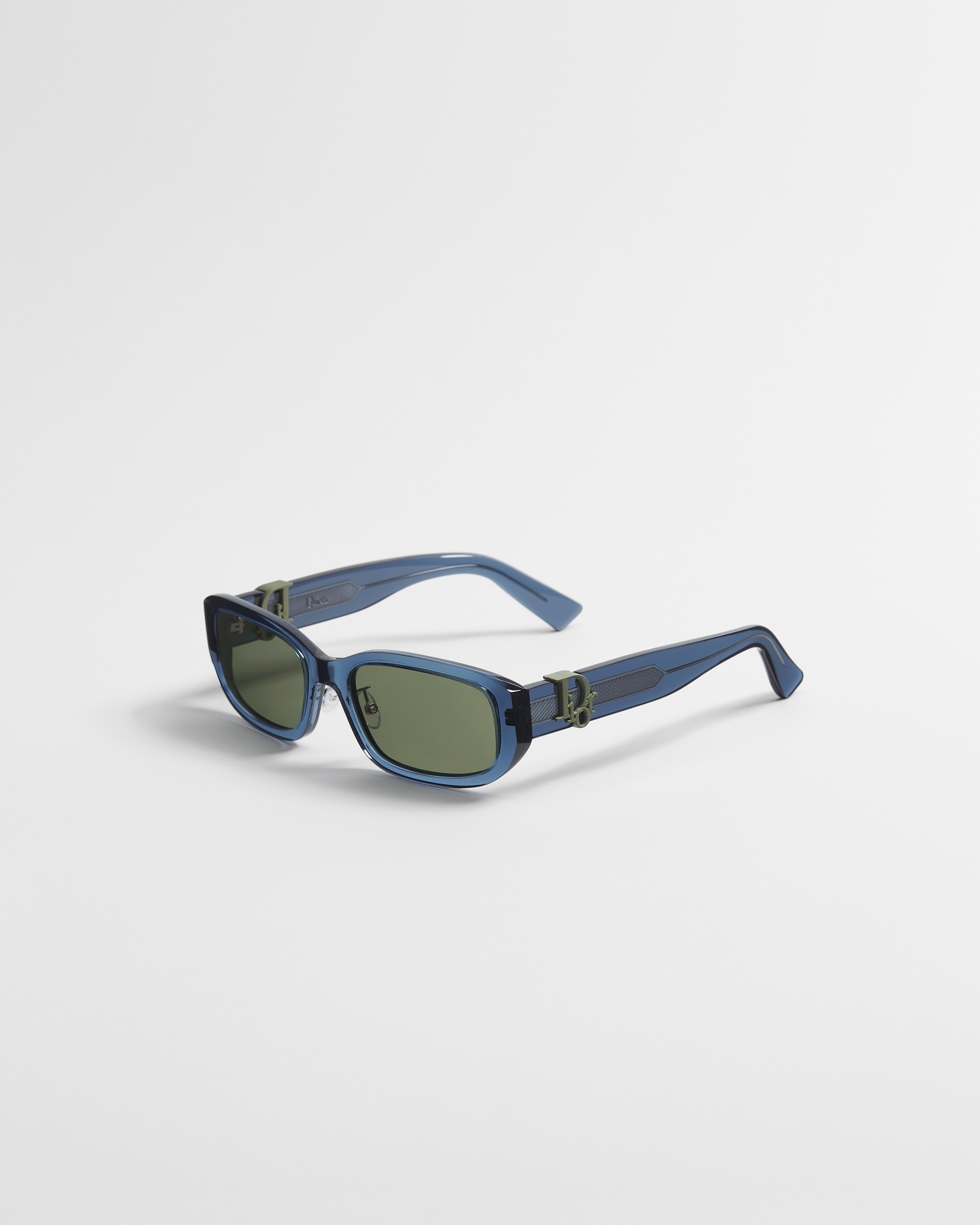 디올 오블리크 R2F 선글라스 투명 블루 타원형 E03