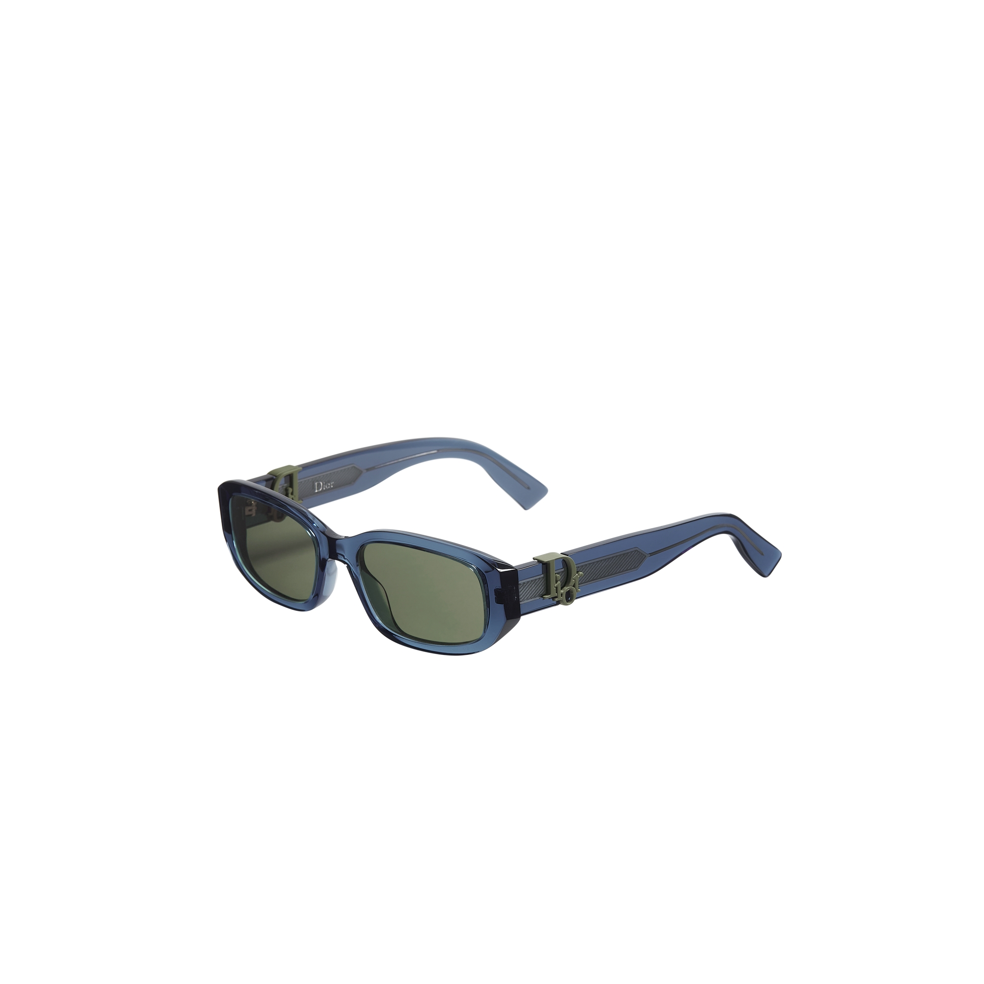  Transparent Blue Oval Sunglasses