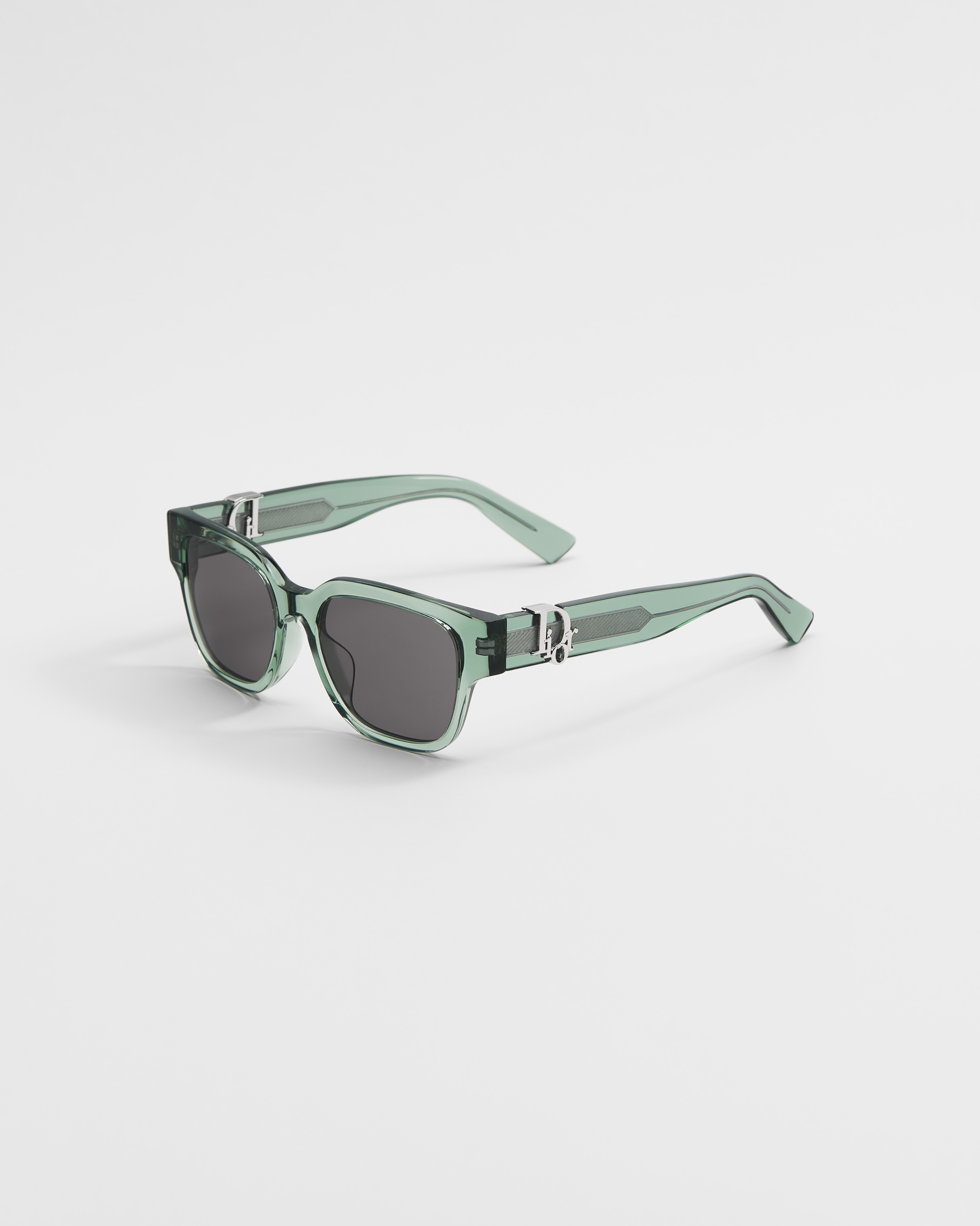 Dior Oblique S1F Transparent Green Square Sunglasses E03