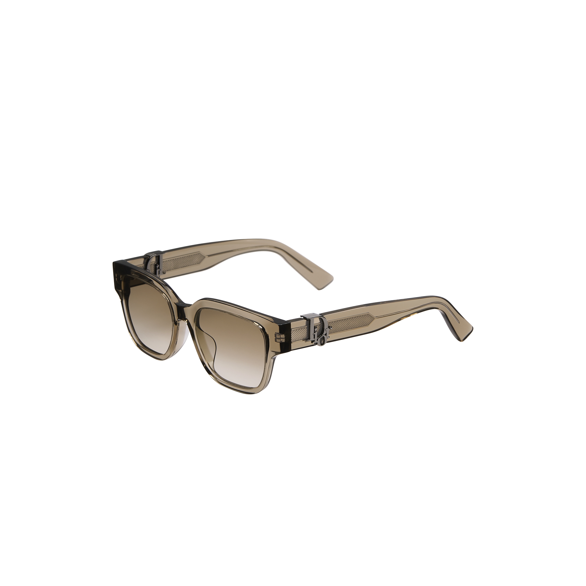  Transparent Brown Square Sunglasses