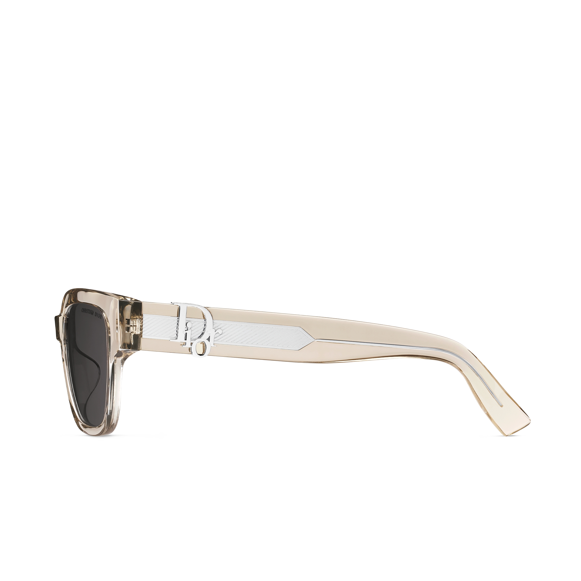 Dior Oblique S1F Transparent Beige Square Sunglasses E02