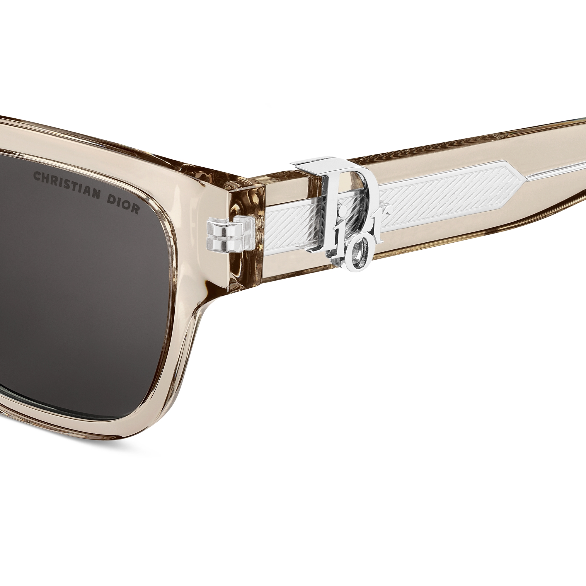 Dior Oblique S1F Transparent Beige Square Sunglasses E09