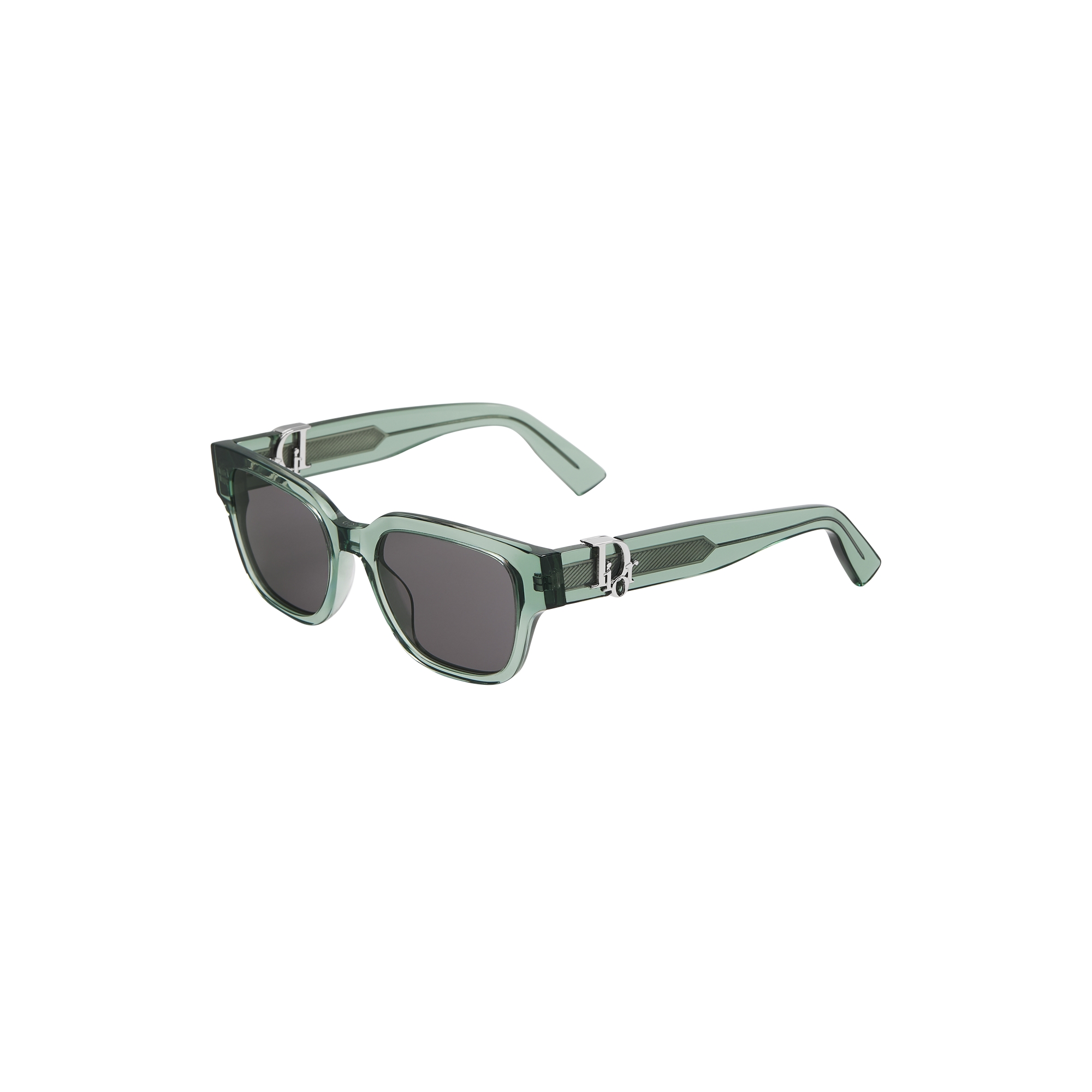  Transparent Green Square Sunglasses
