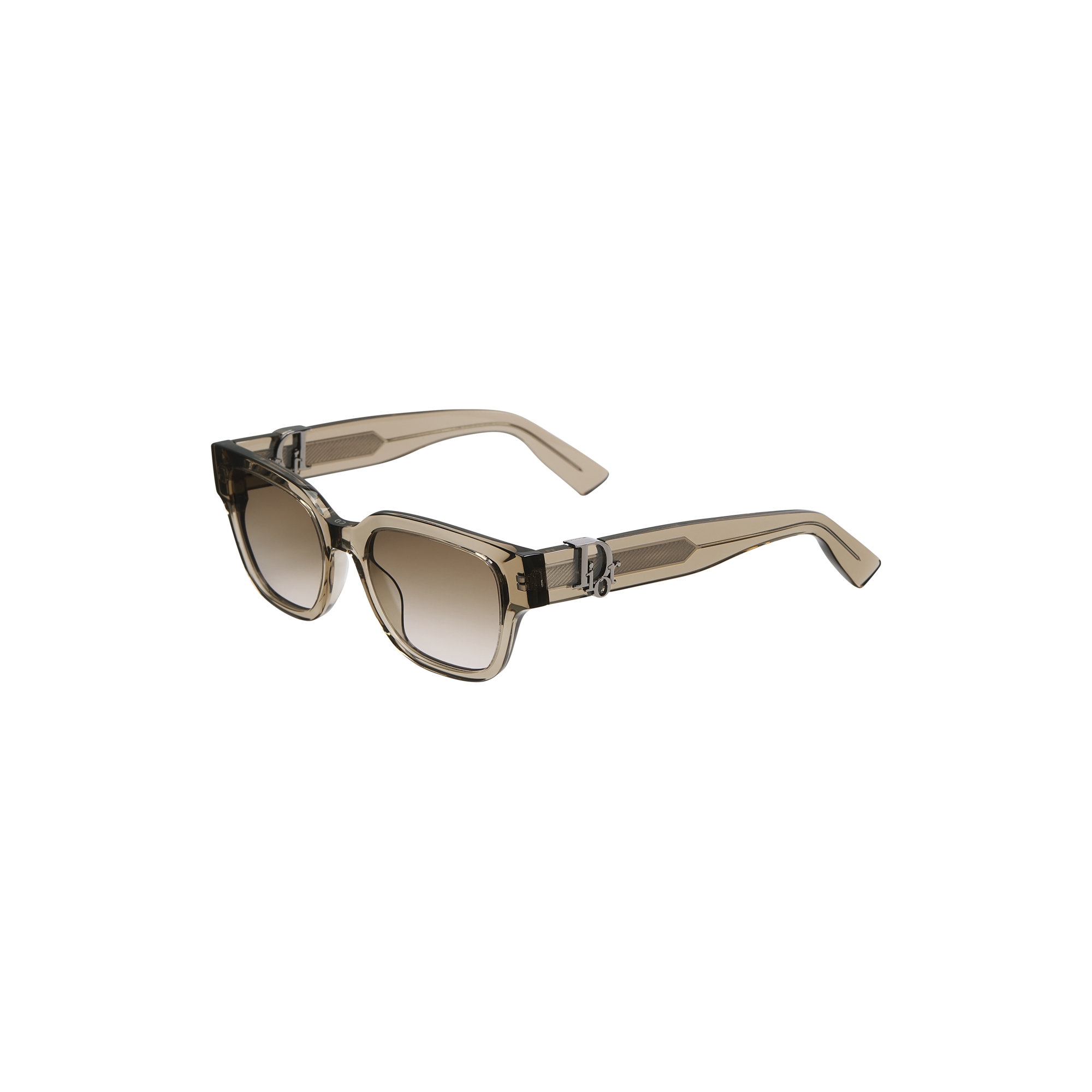  Transparent Brown Square Sunglasses