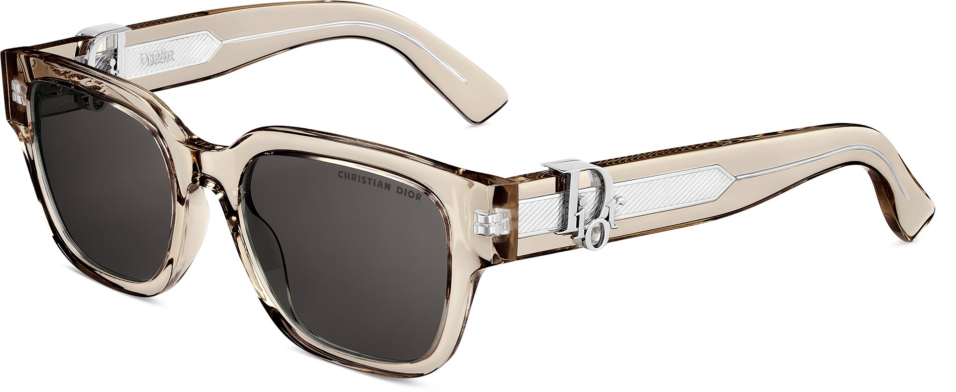 DiorOblique S1I Transparent Black Square Sunglasses DIOR