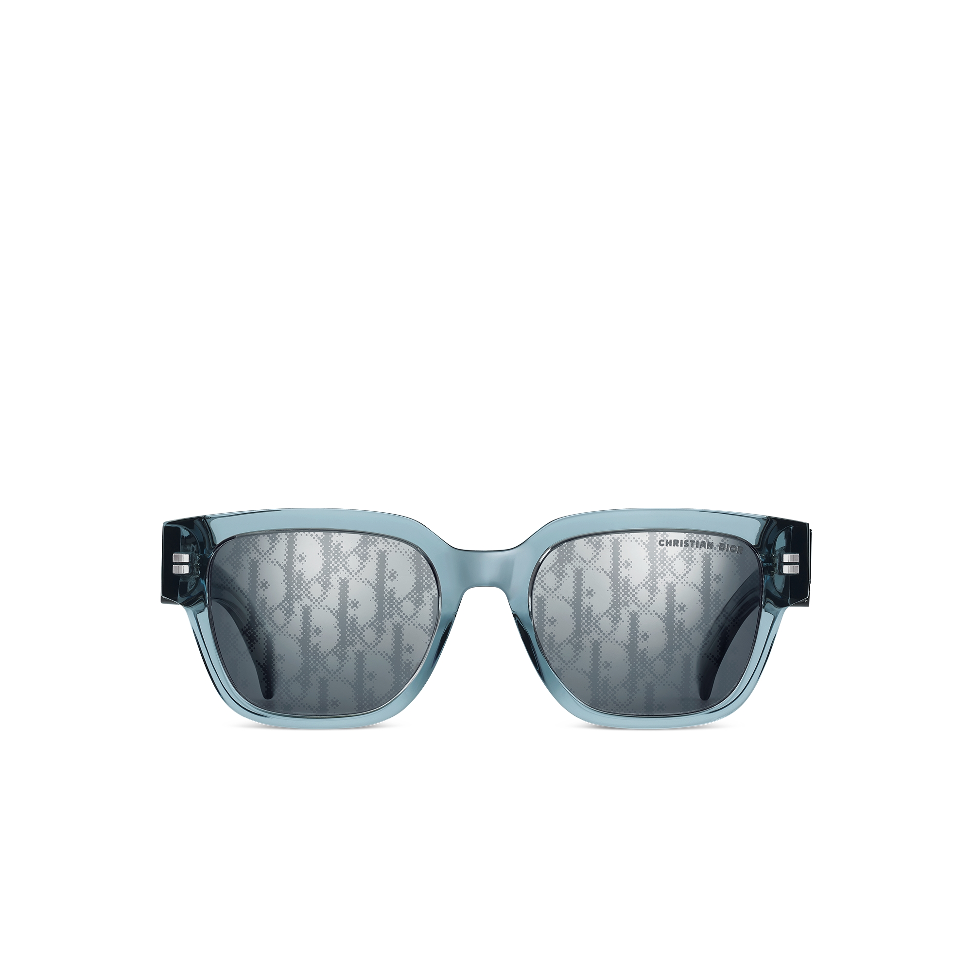 Dior Oblique S1I Lunettes de soleil carrées bleu transparent E01