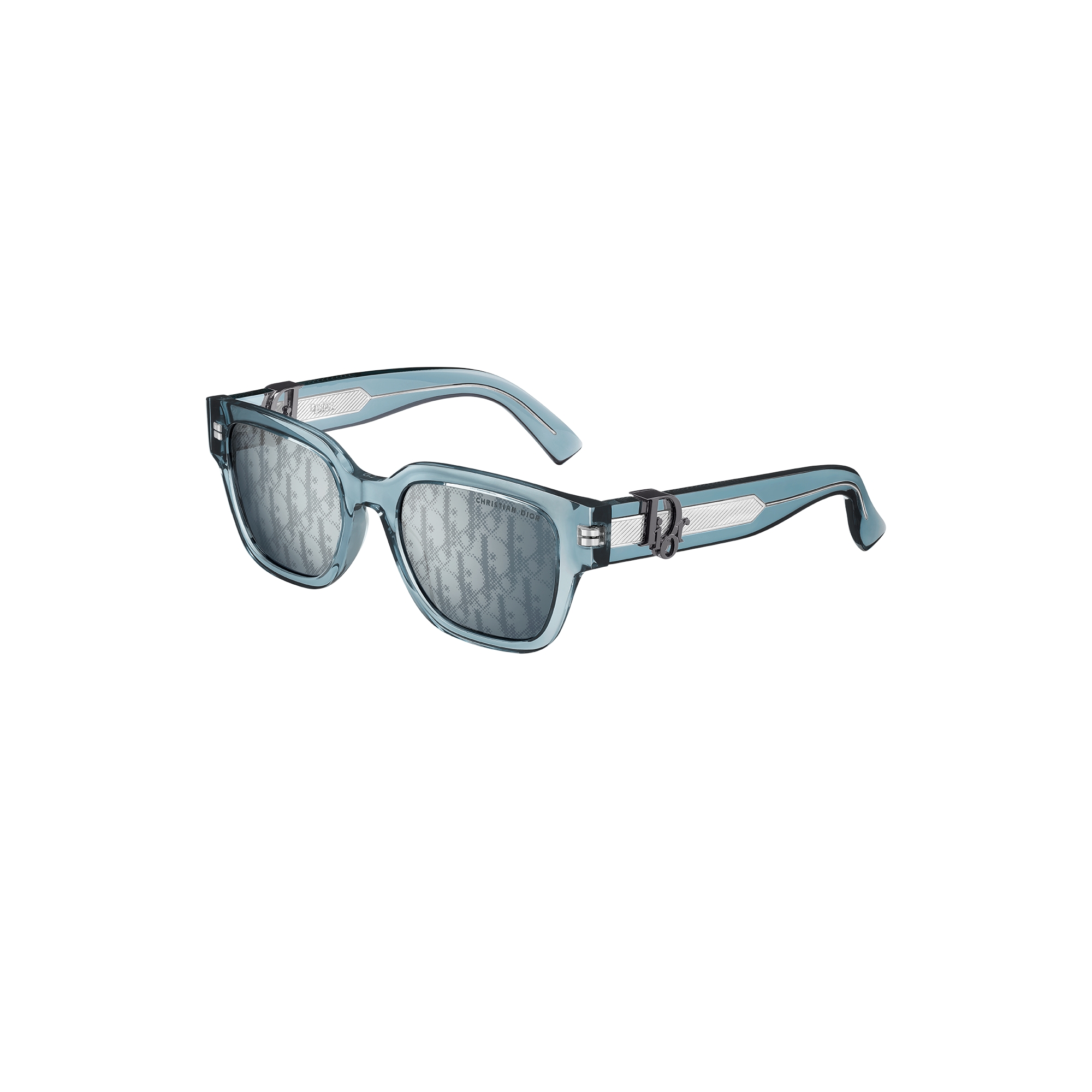 Dior Oblique S1I Transparent Blue Square Sunglasses | DIOR