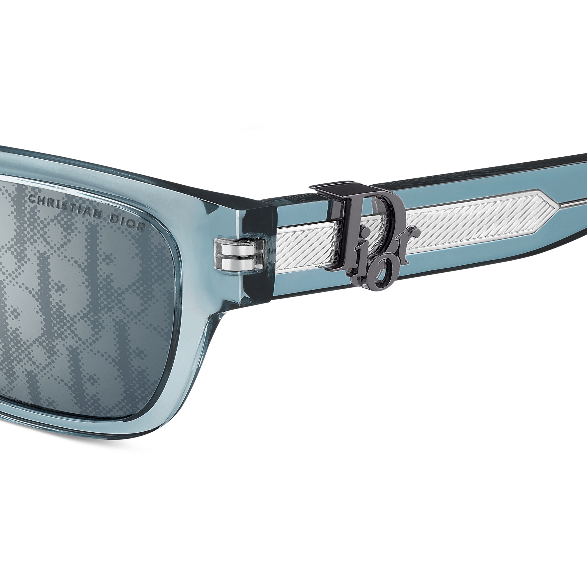 Dior Oblique S1I Transparent Blue Square Sunglasses E09