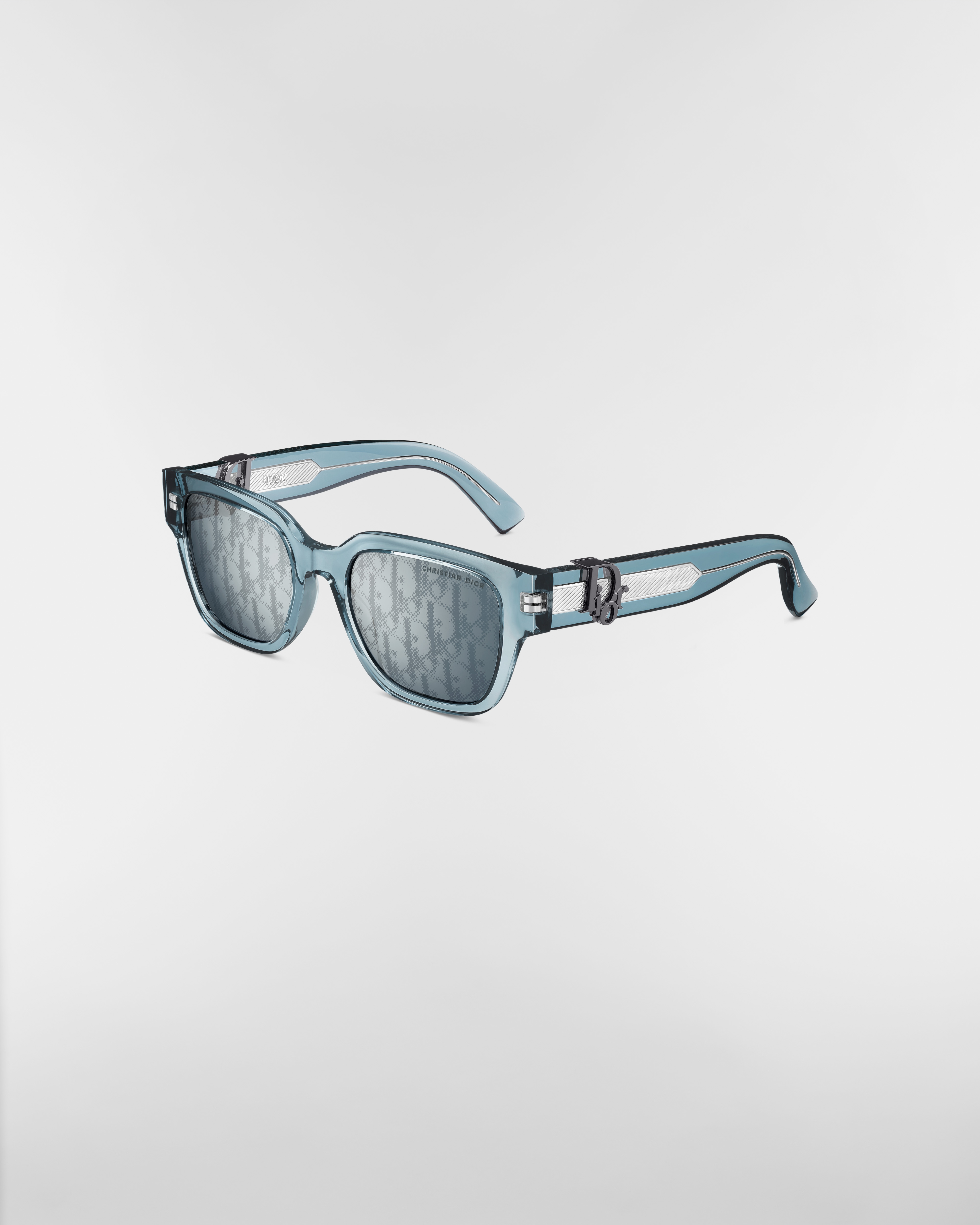 Dior Oblique S1I Transparent Blue Square Sunglasses E03