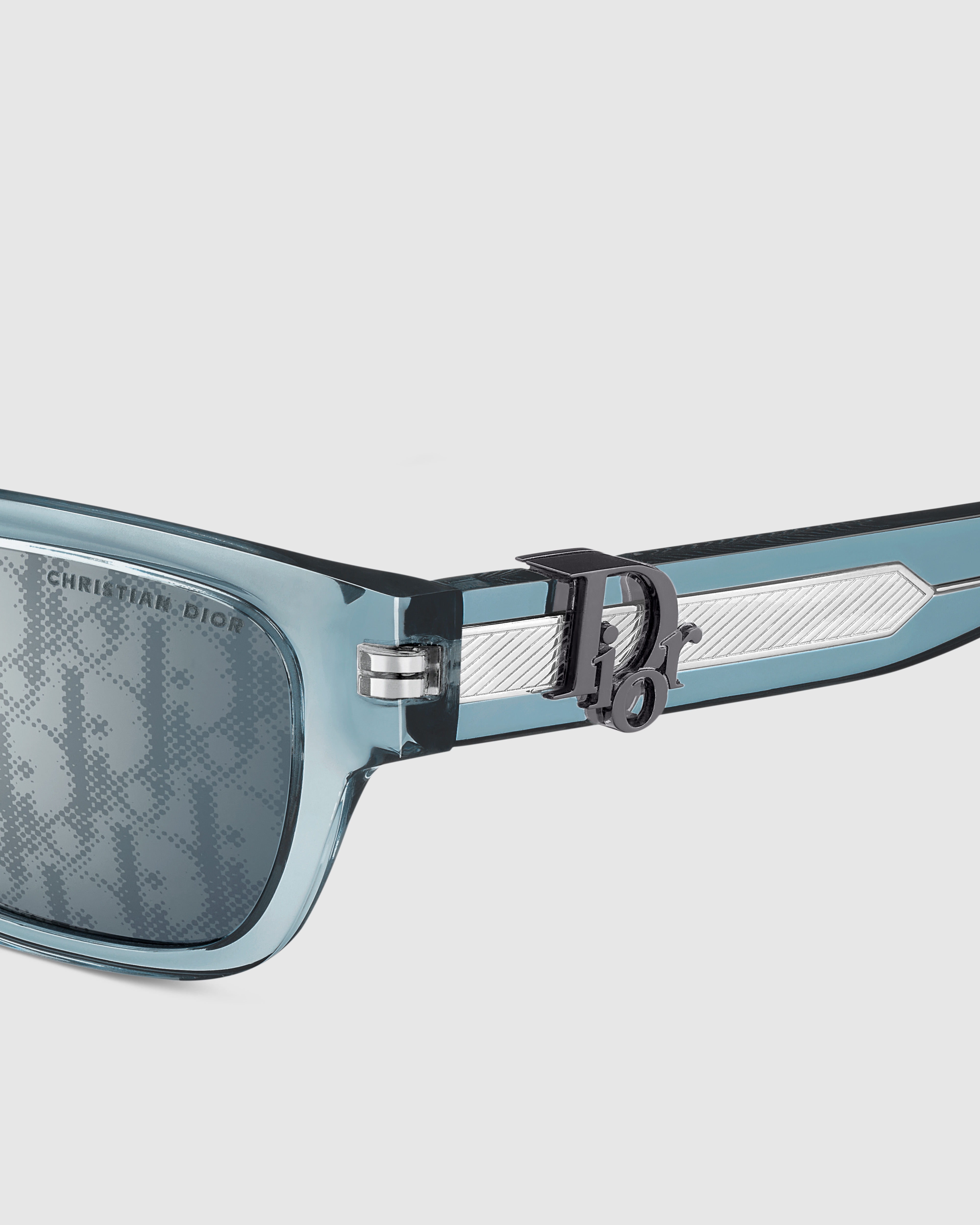 Dior Oblique S1I Transparent Blue Square Sunglasses E09