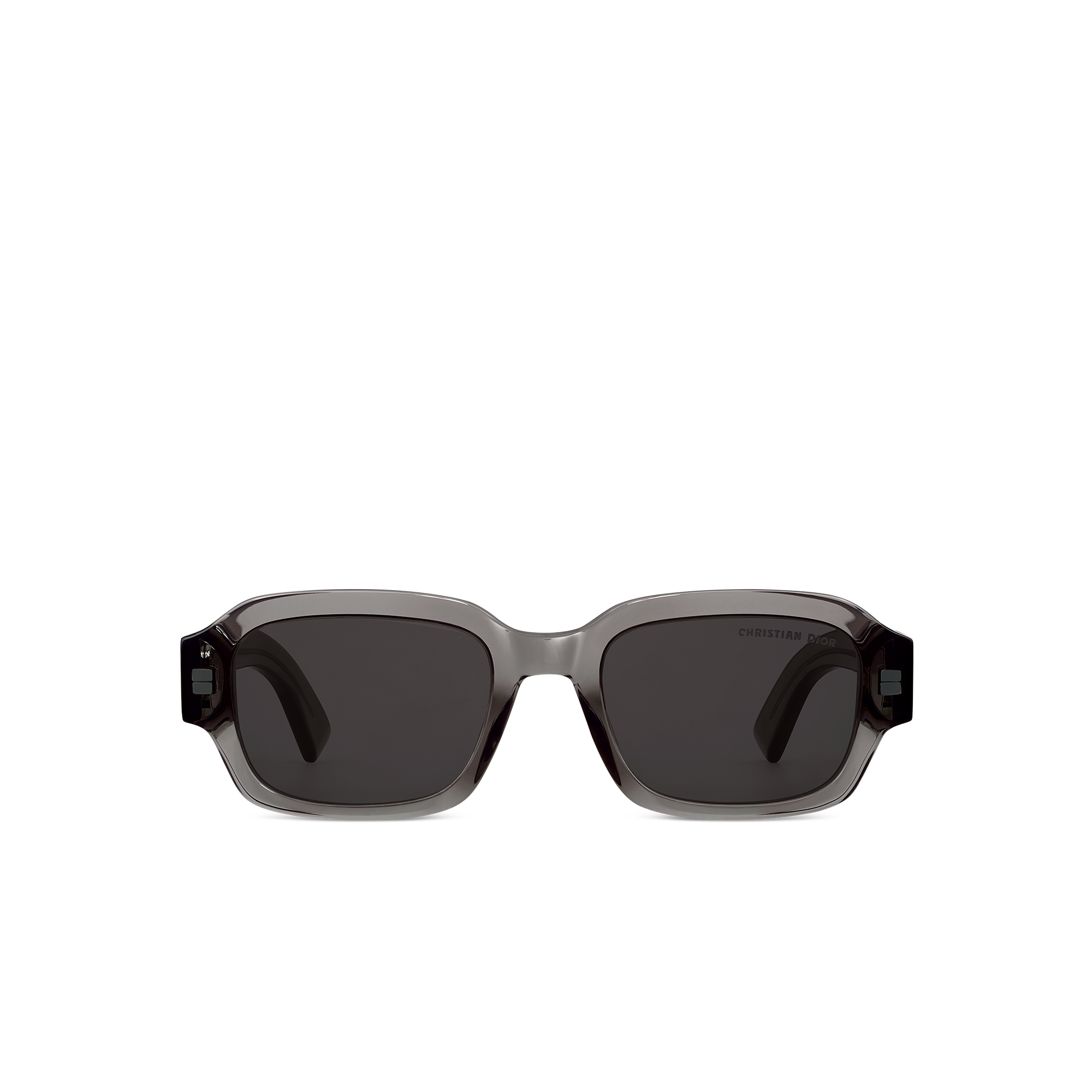 Dior Oblique S2I แว่นกันแดดทรงสี่เหลี่ยมผืนผ้าสีดำใส E01