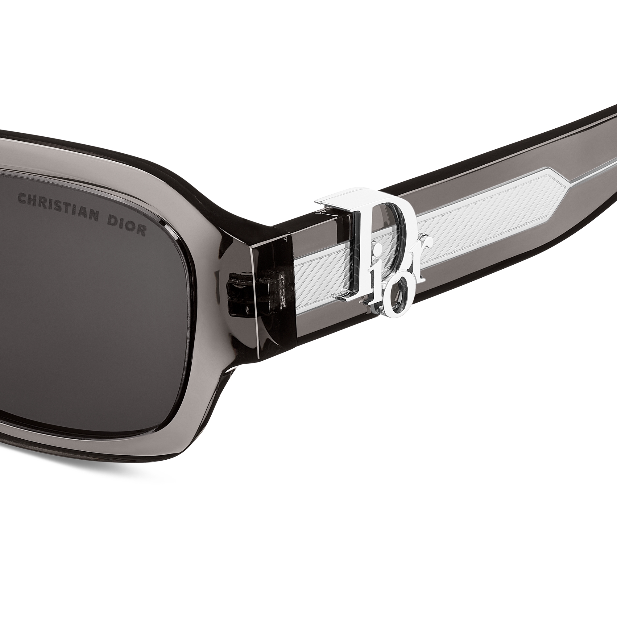 Dior Oblique S2I Transparent Black Rectangular Sunglasses E09