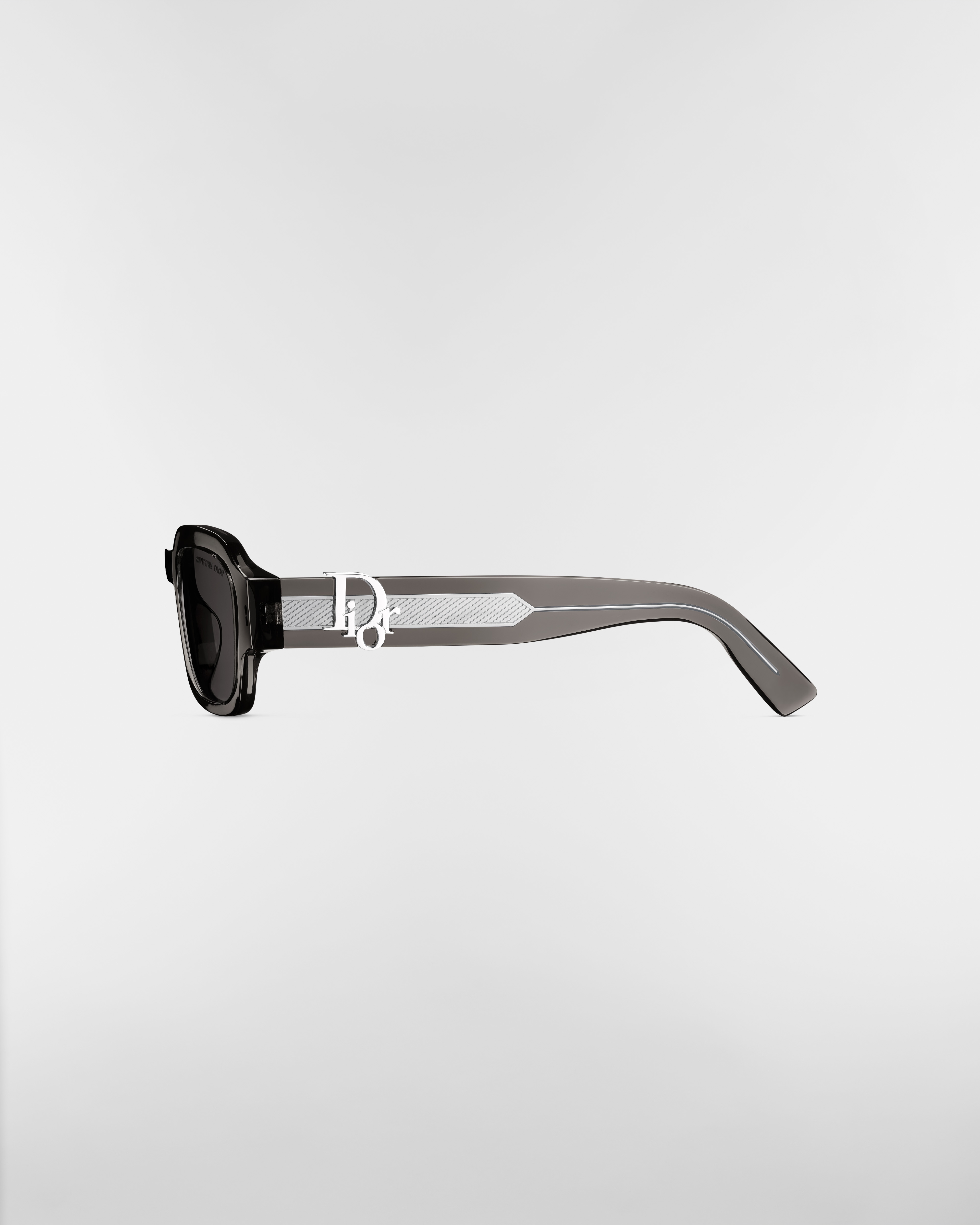 Dior Oblique S2I Transparent Black Rectangular Sunglasses E02