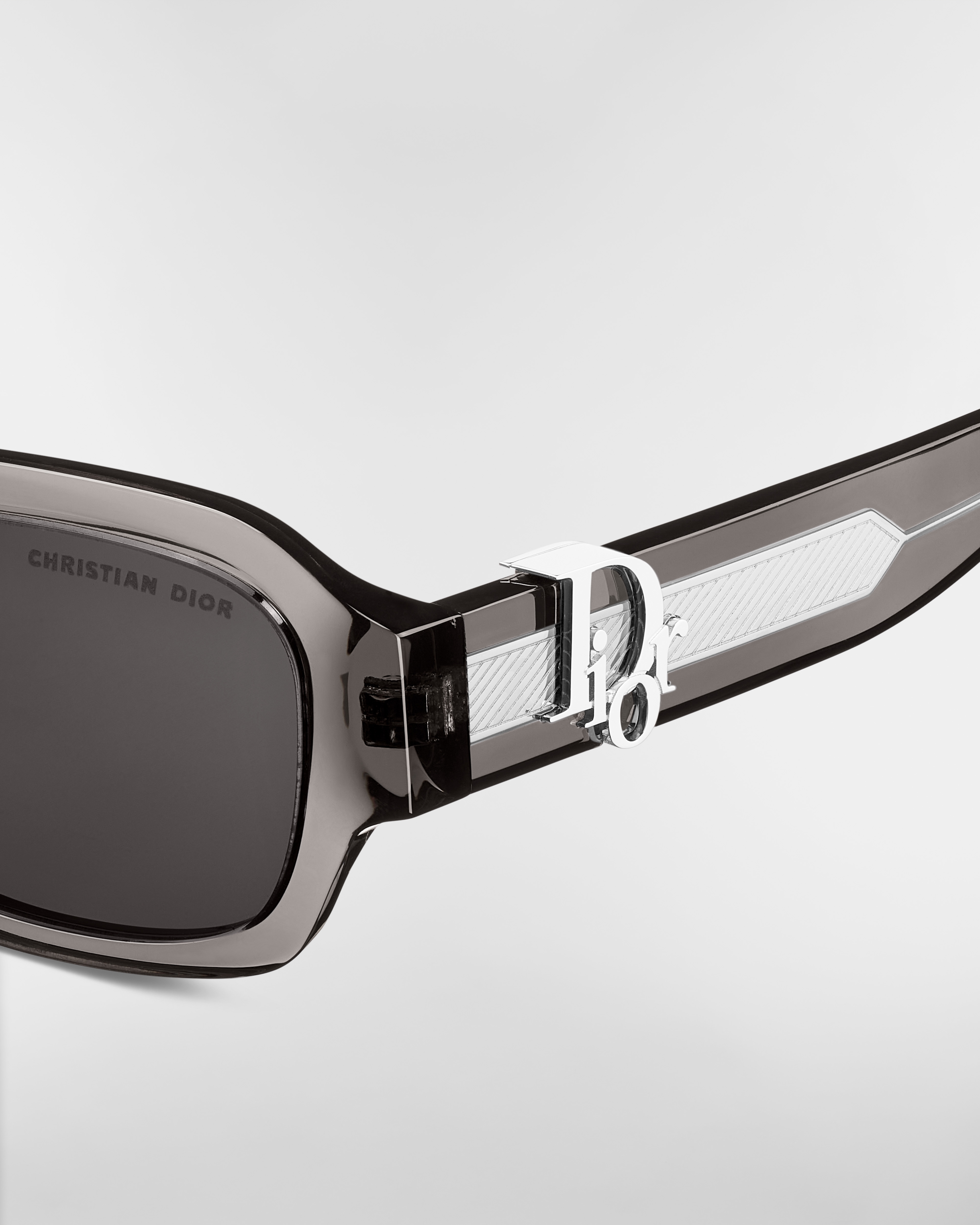 Dior Oblique S2I Transparent Black Rectangular Sunglasses E09