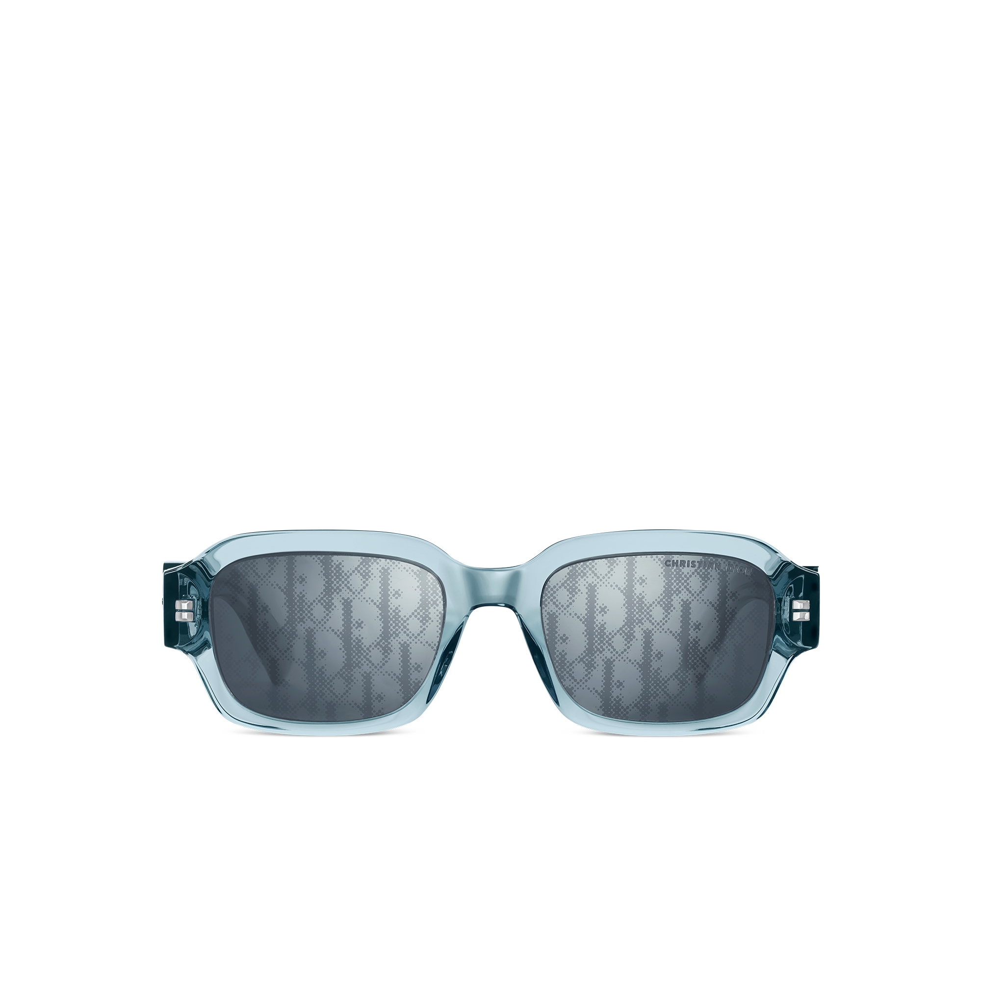 Dior Oblique S2I Transparent Blue Rectangular Sunglasses E01