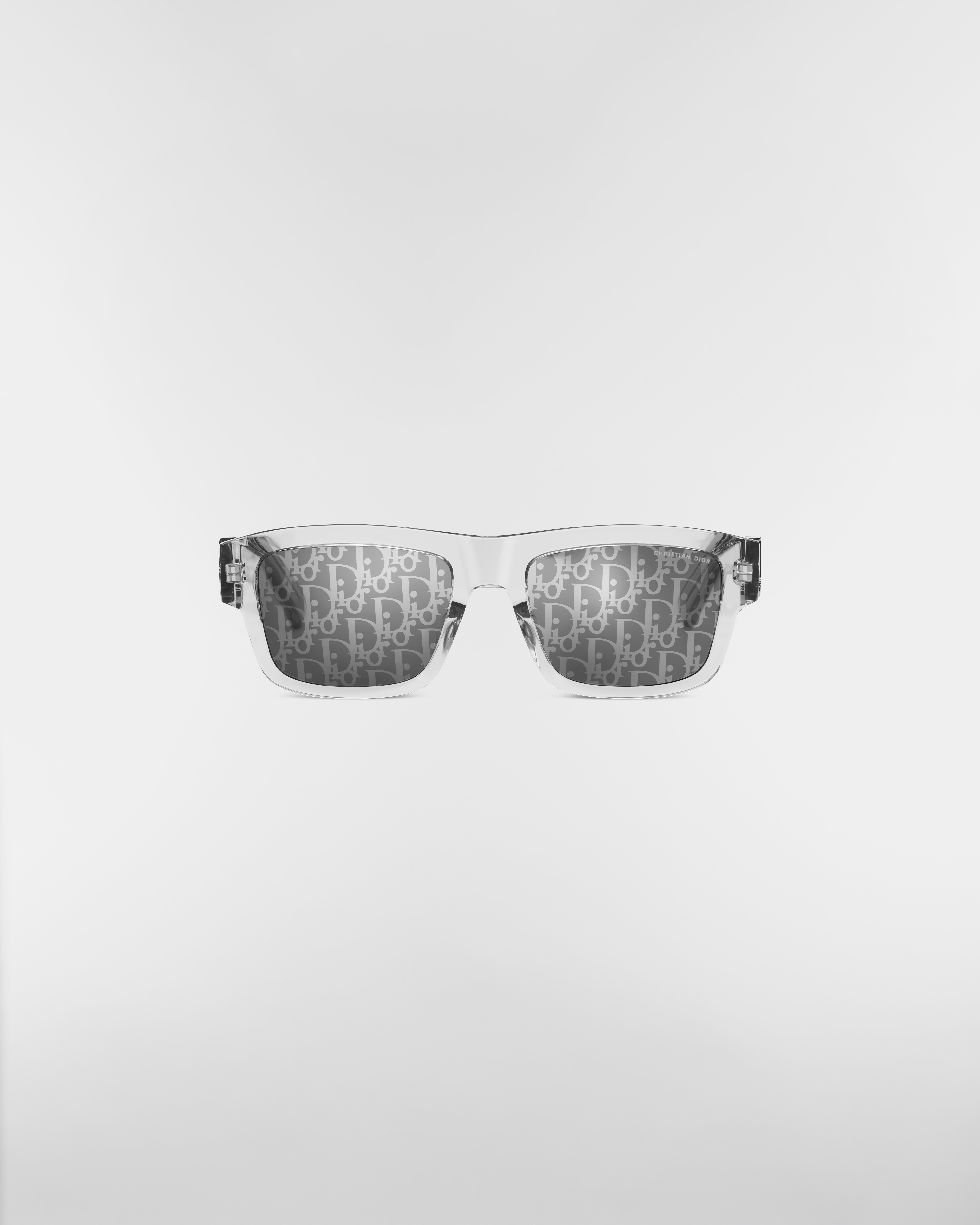Dior Oblique S3F Transparent Gray Rectangular Sunglasses E01
