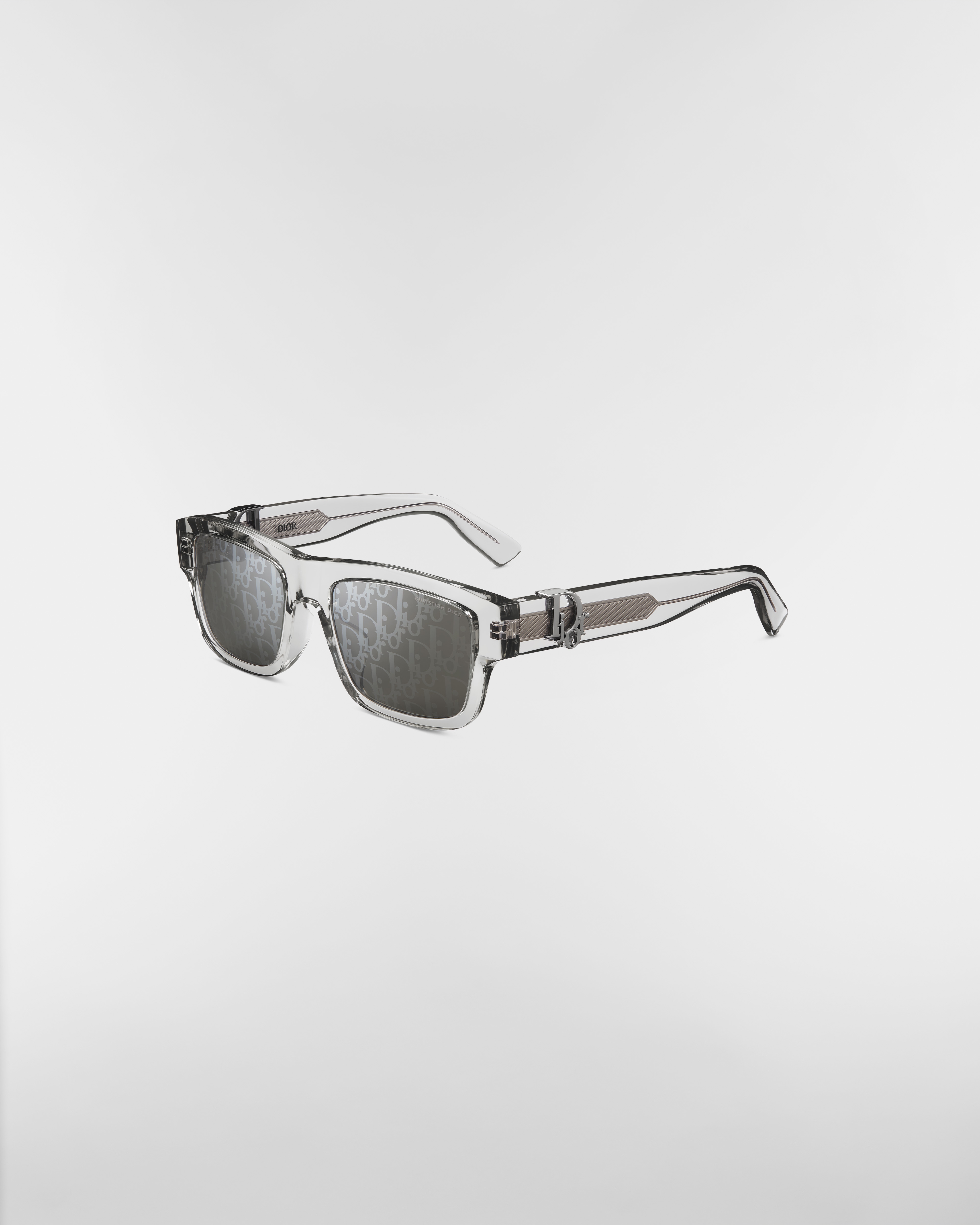 Dior Oblique S3F Transparent Gray Rectangular Sunglasses E03