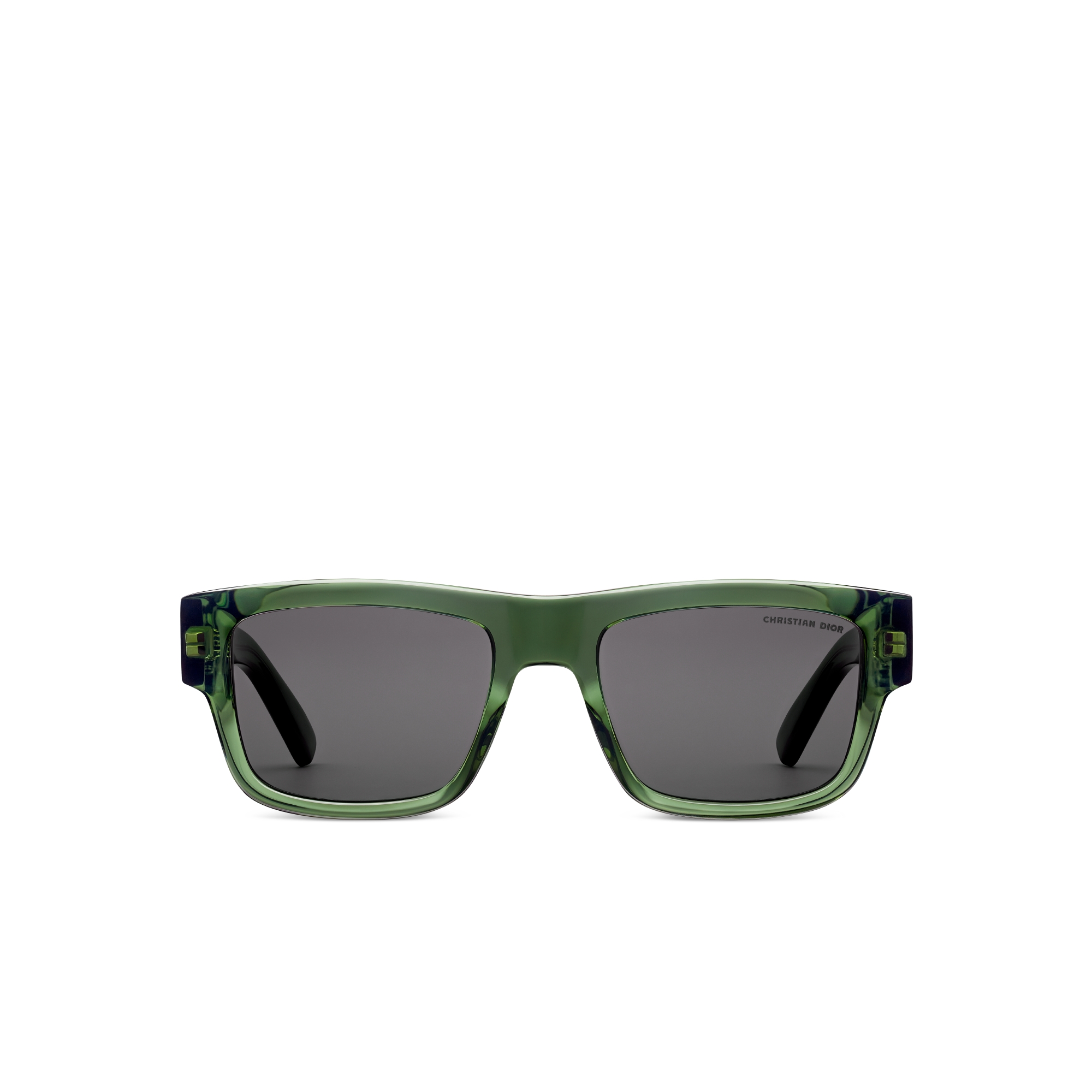 Dior Oblique S3I Transparent Forest Green Rectangular Sunglasses E01