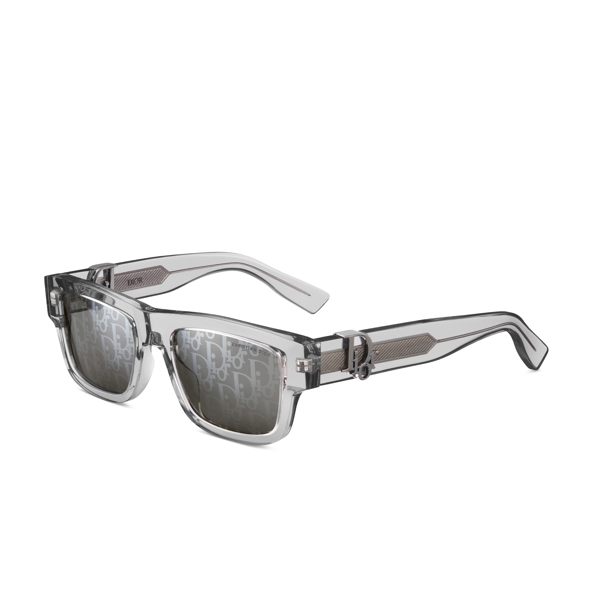 Dior Oblique S3I Transparent Gray Rectangular Sunglasses E03
