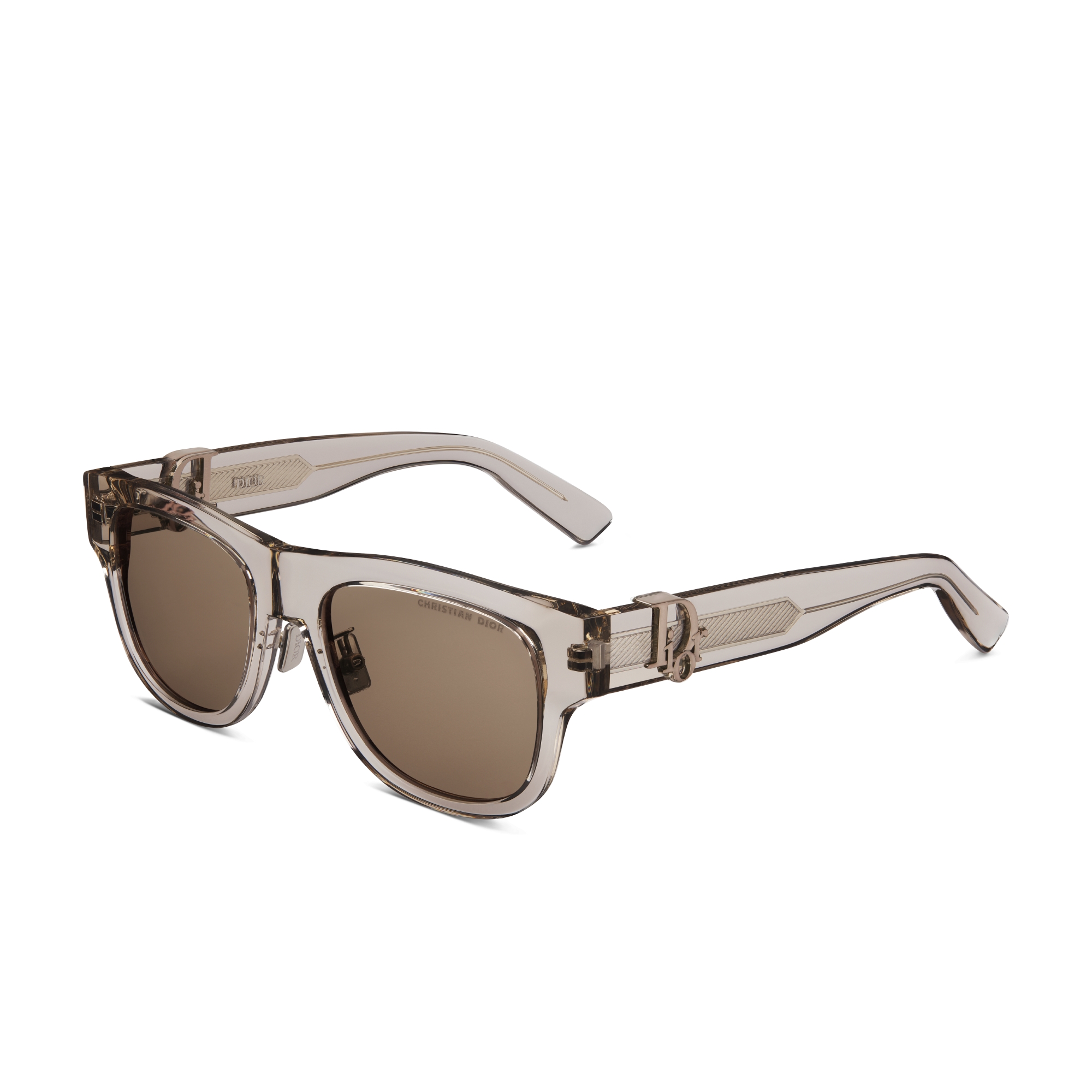 Dior Oblique S4F Transparent Sand Beige Square Sunglasses E03
