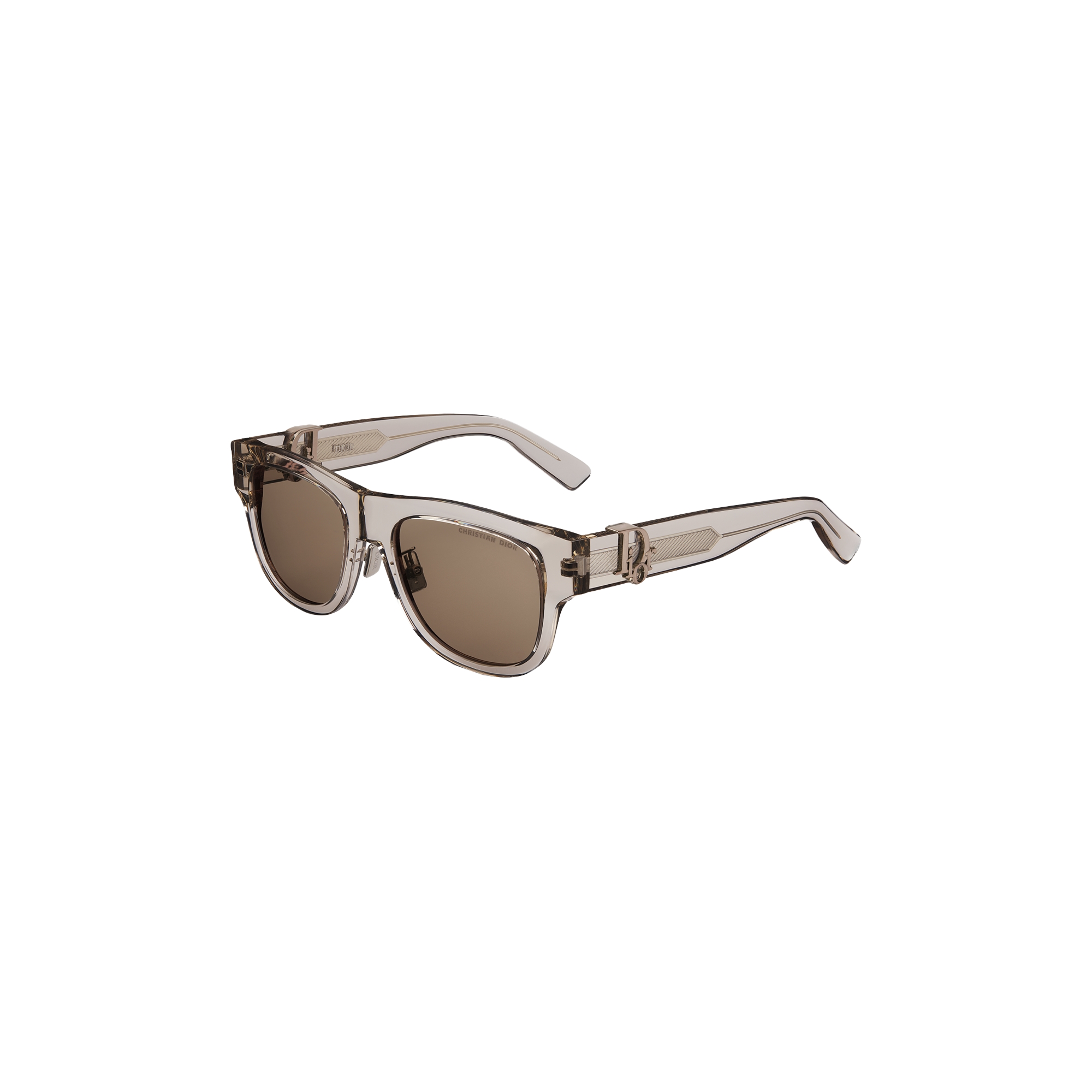  Transparent Sand Beige Square Sunglasses