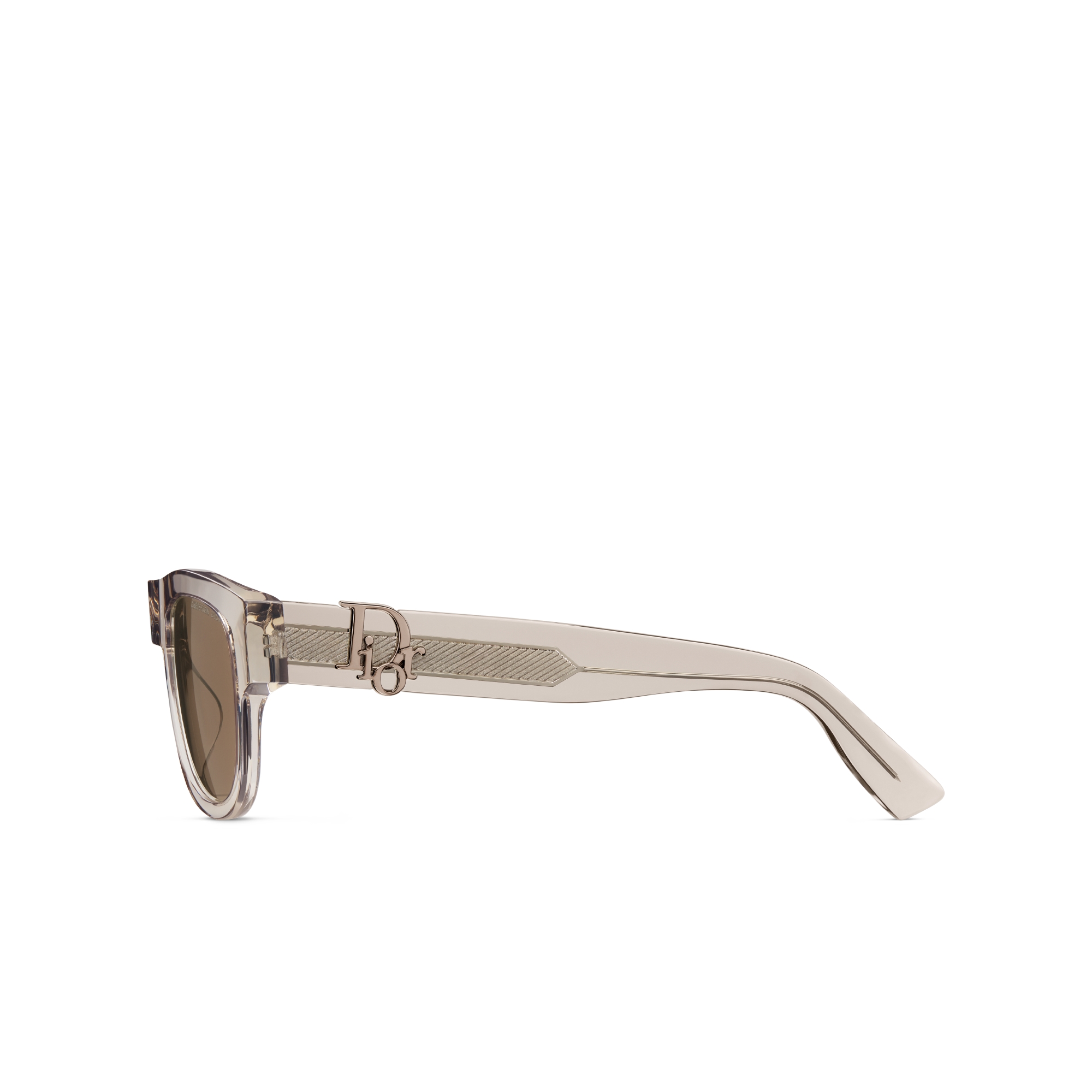 Dior Oblique S4I Transparent Sand Beige Square Sunglasses E02