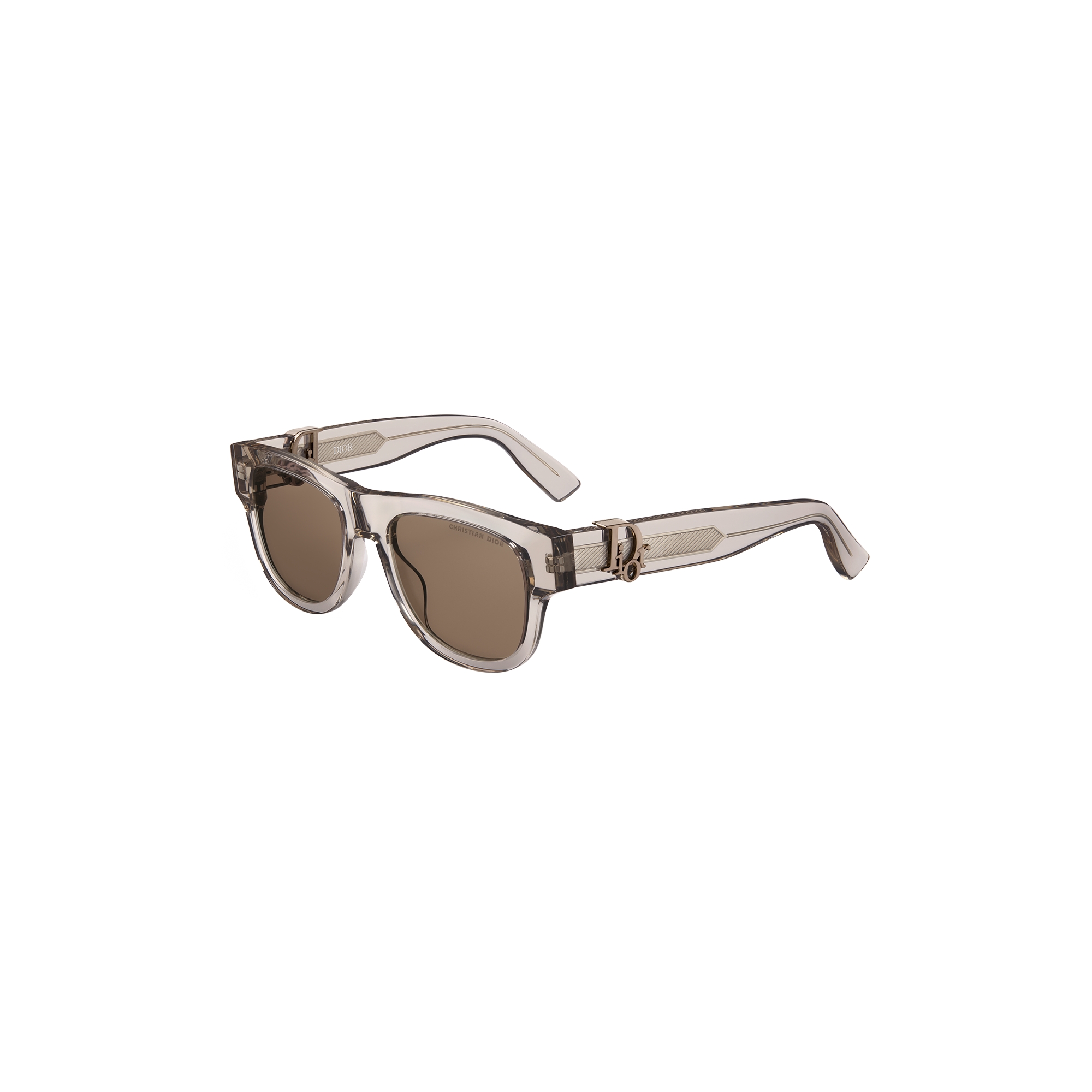  Transparent Sand Beige Square Sunglasses