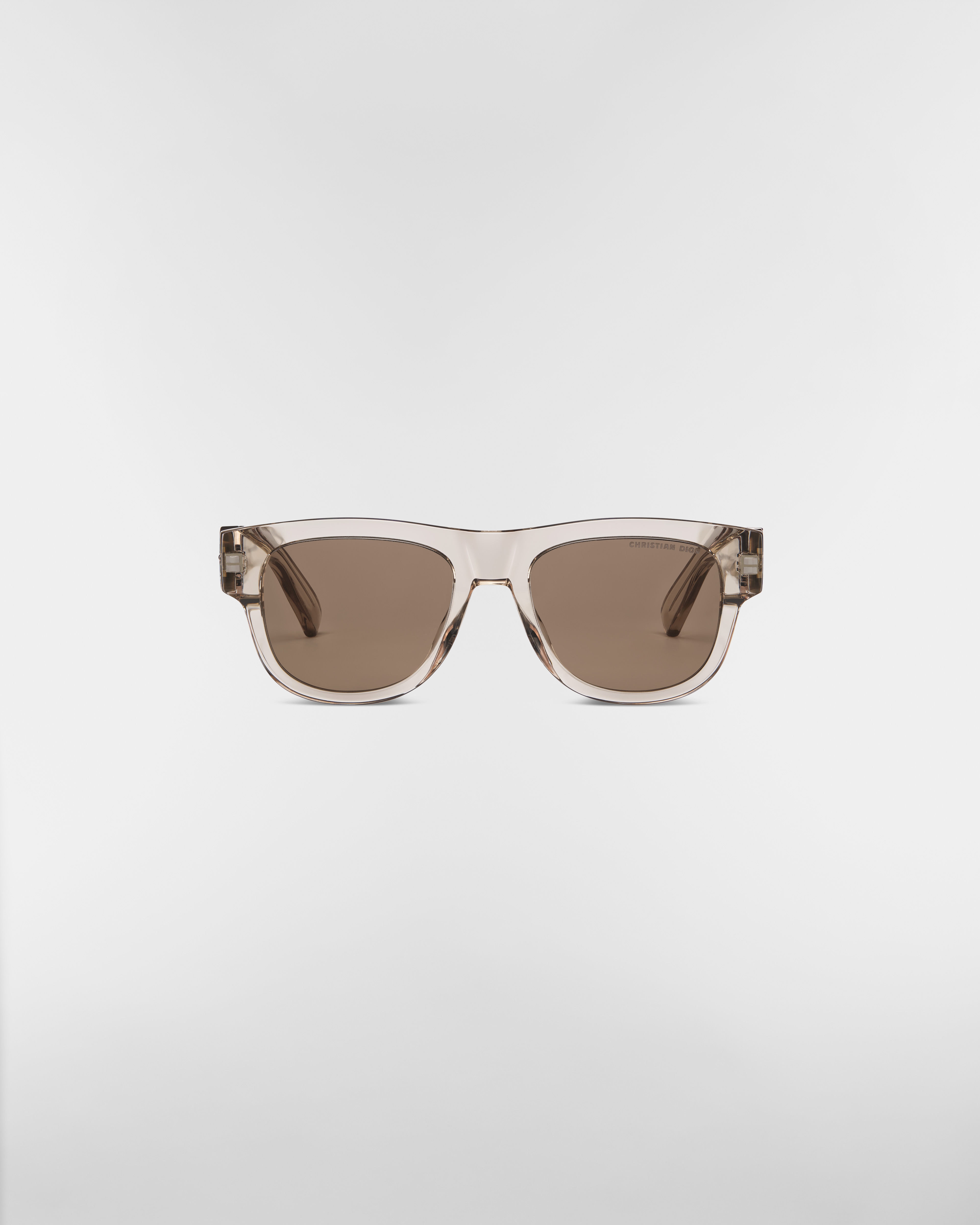 Dior Oblique S4I Lunettes de soleil carrées beige sable transparent E01