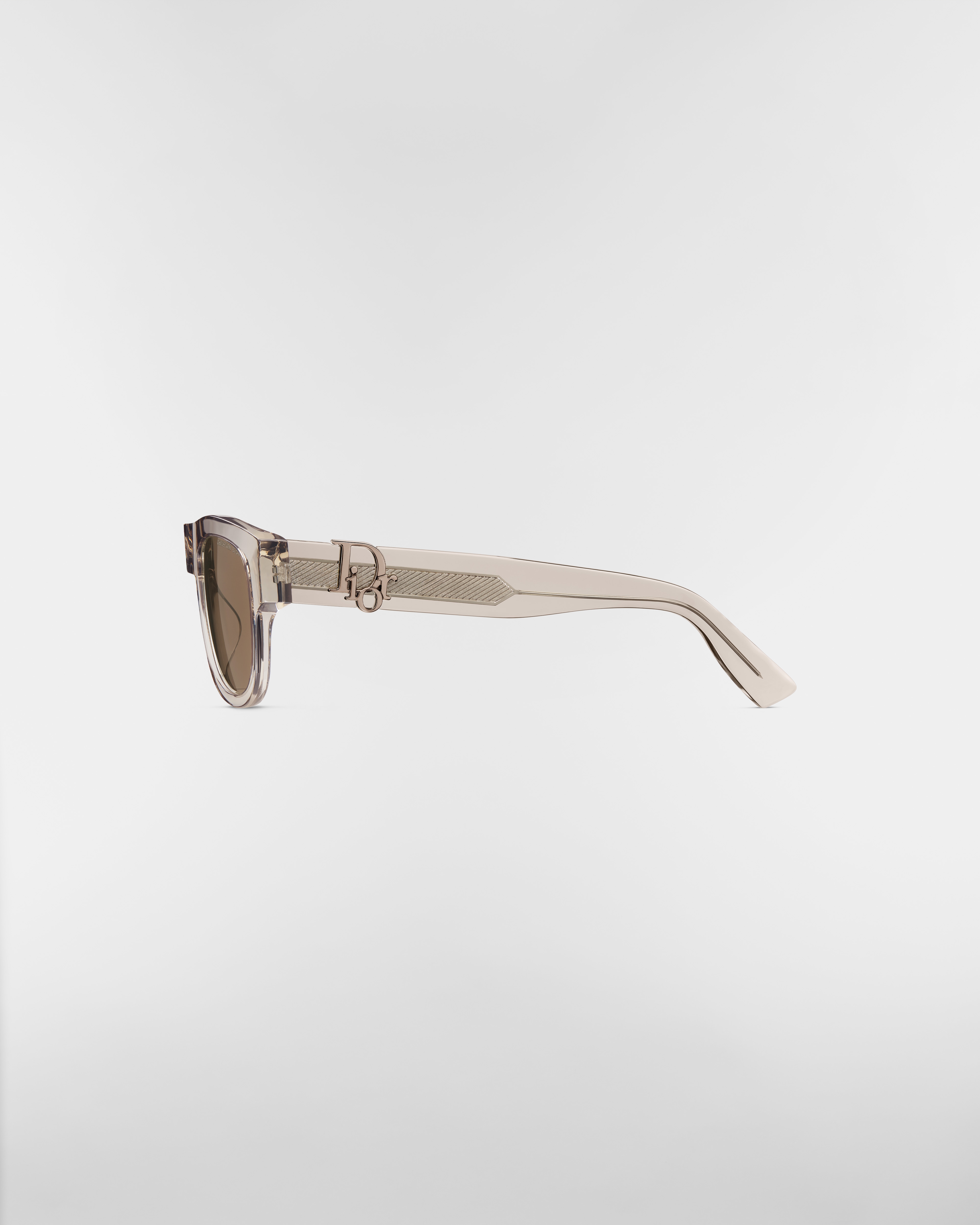 Dior Oblique S4I Transparent Sand Beige Square Sunglasses E02