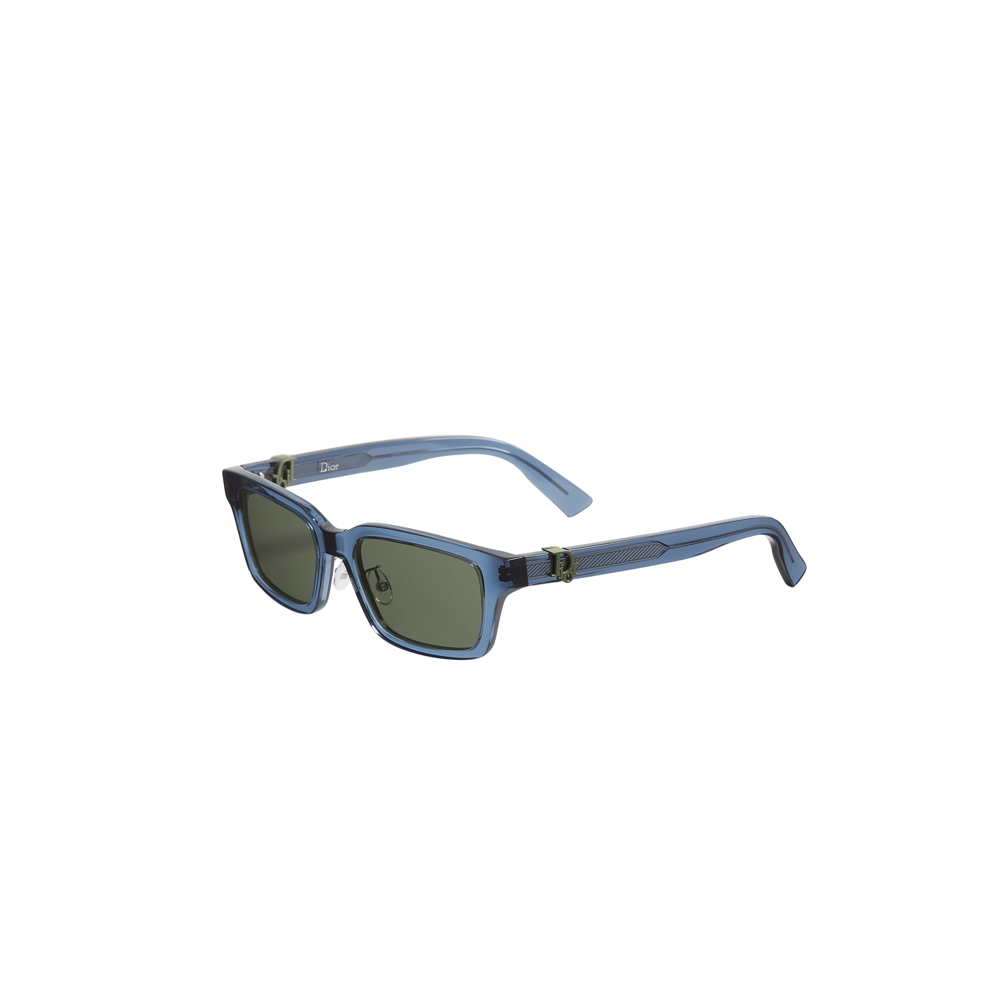  Transparent Blue Square Sunglasses